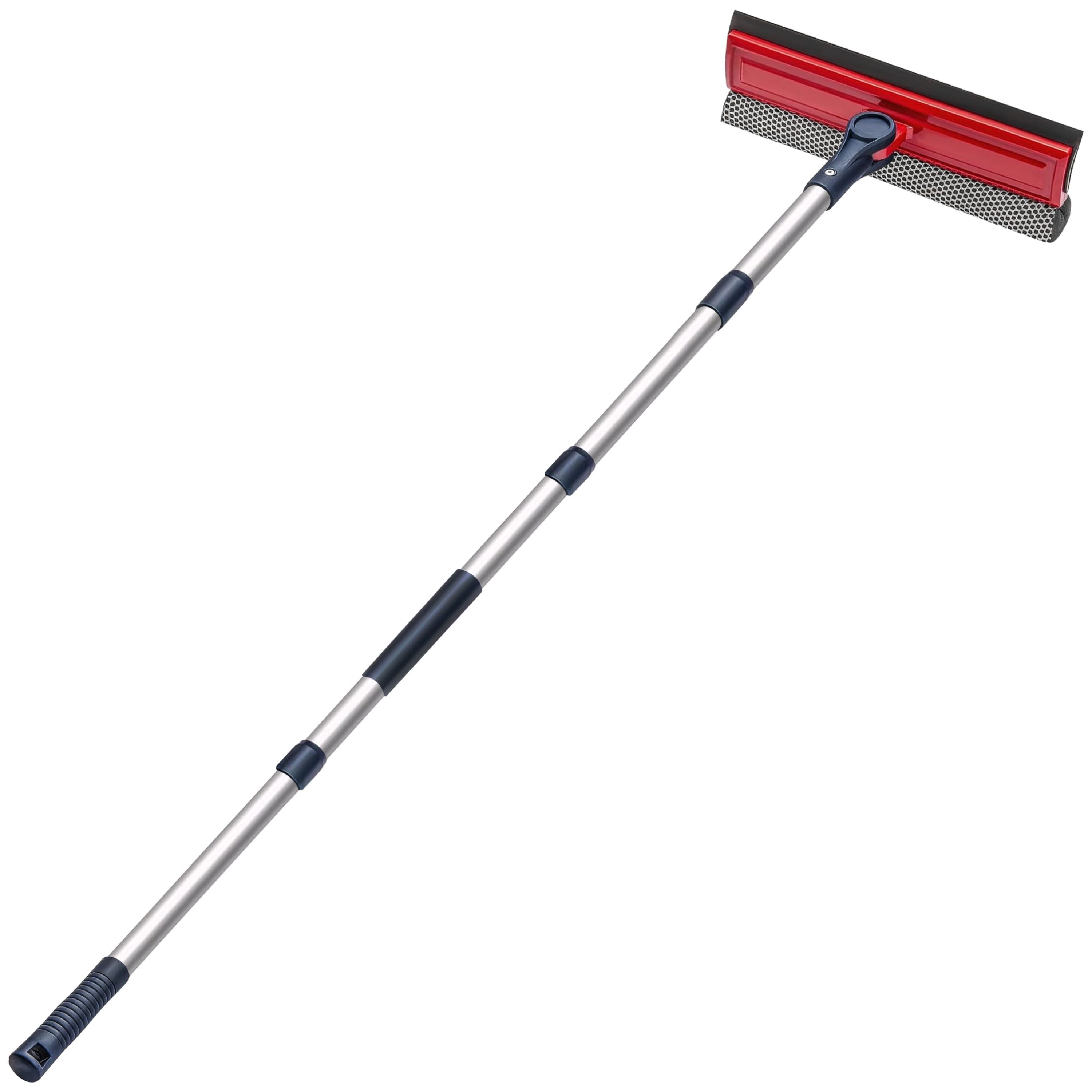 Professional Window Squeegee with Telescopic Extension Pole and Sponge