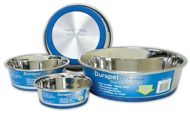 Durapet Stainless Steel Non-Skid Dog Bowl, 1.25 Quart