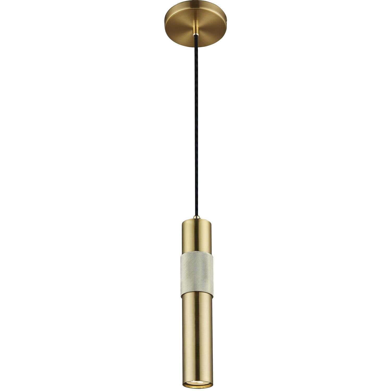 Aged Brass 12" Modern LED Compatible Pendant Light