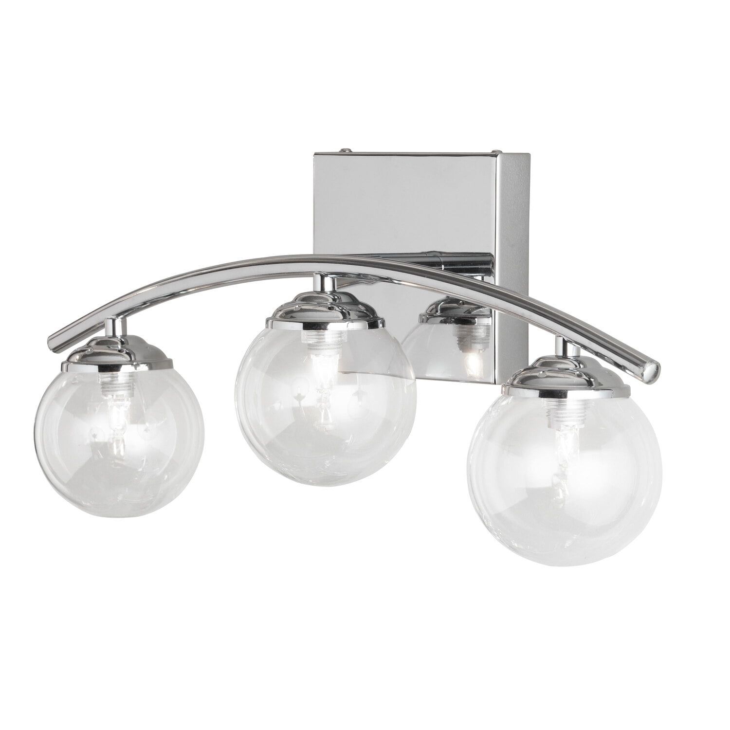 Polished Chrome 3-Light Globe Vanity Fixture