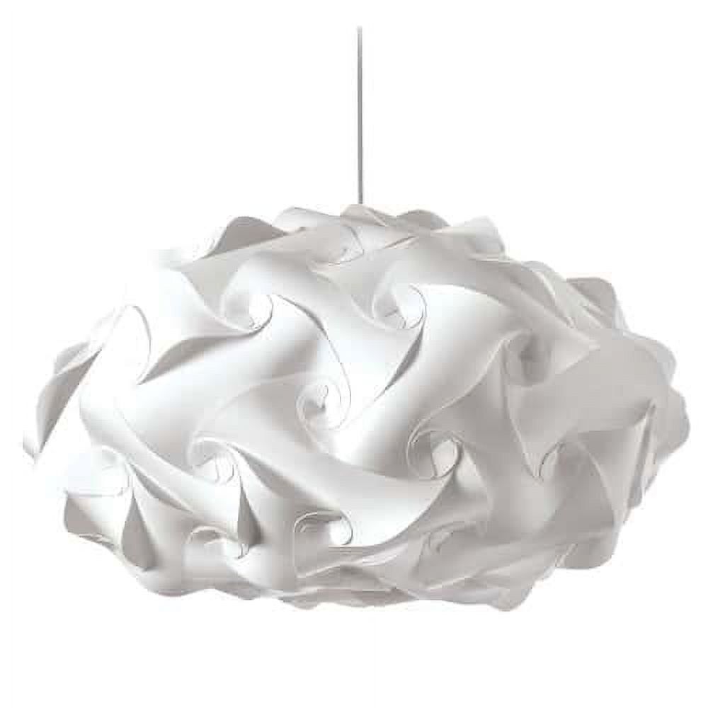 White Modern Oval Fluorescent Ceiling Pendant Light