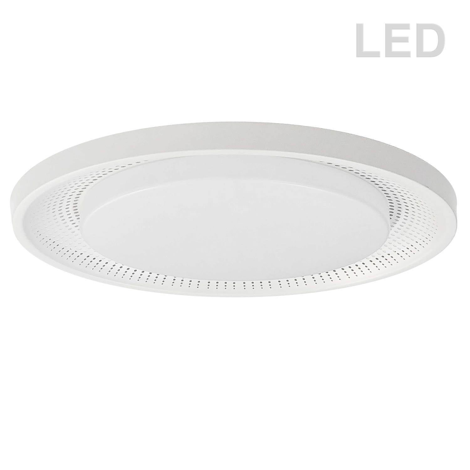 Sleek Matte White 17'' LED Drum Flush Mount with Acrylic Shade