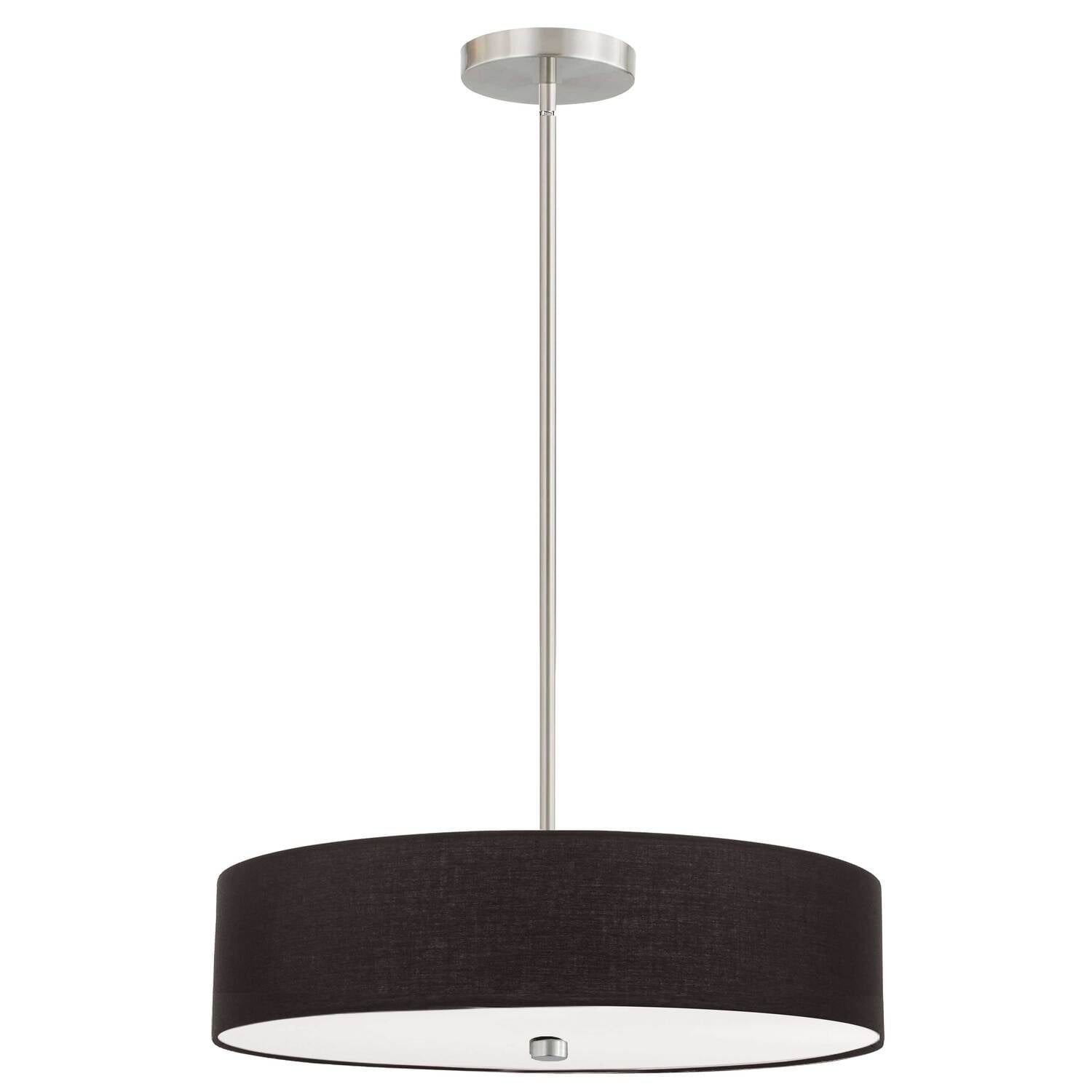 Everly Transitional 20" Aged Brass Drum Pendant with White Shade