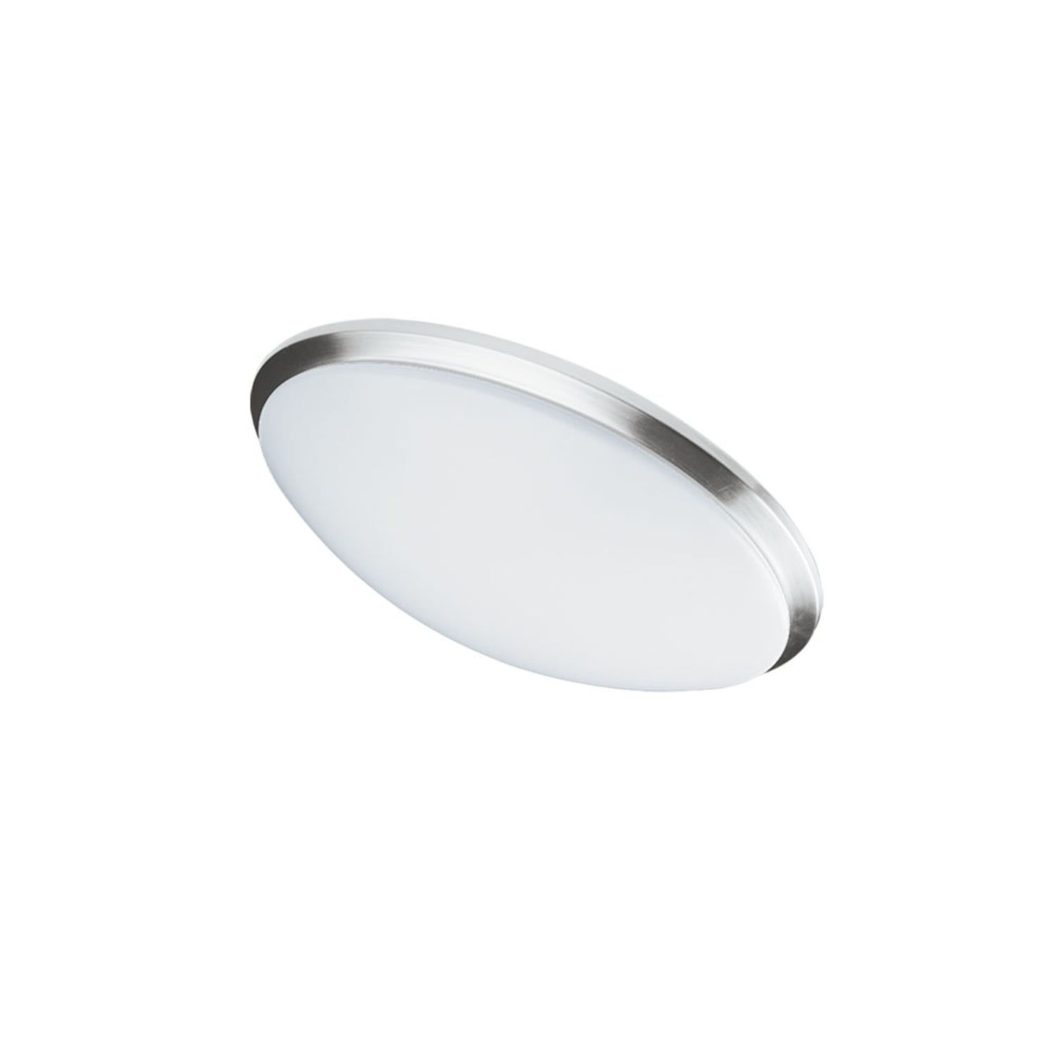 Modern Chrome Glass LED Ceiling Flush Mount, 11-inch