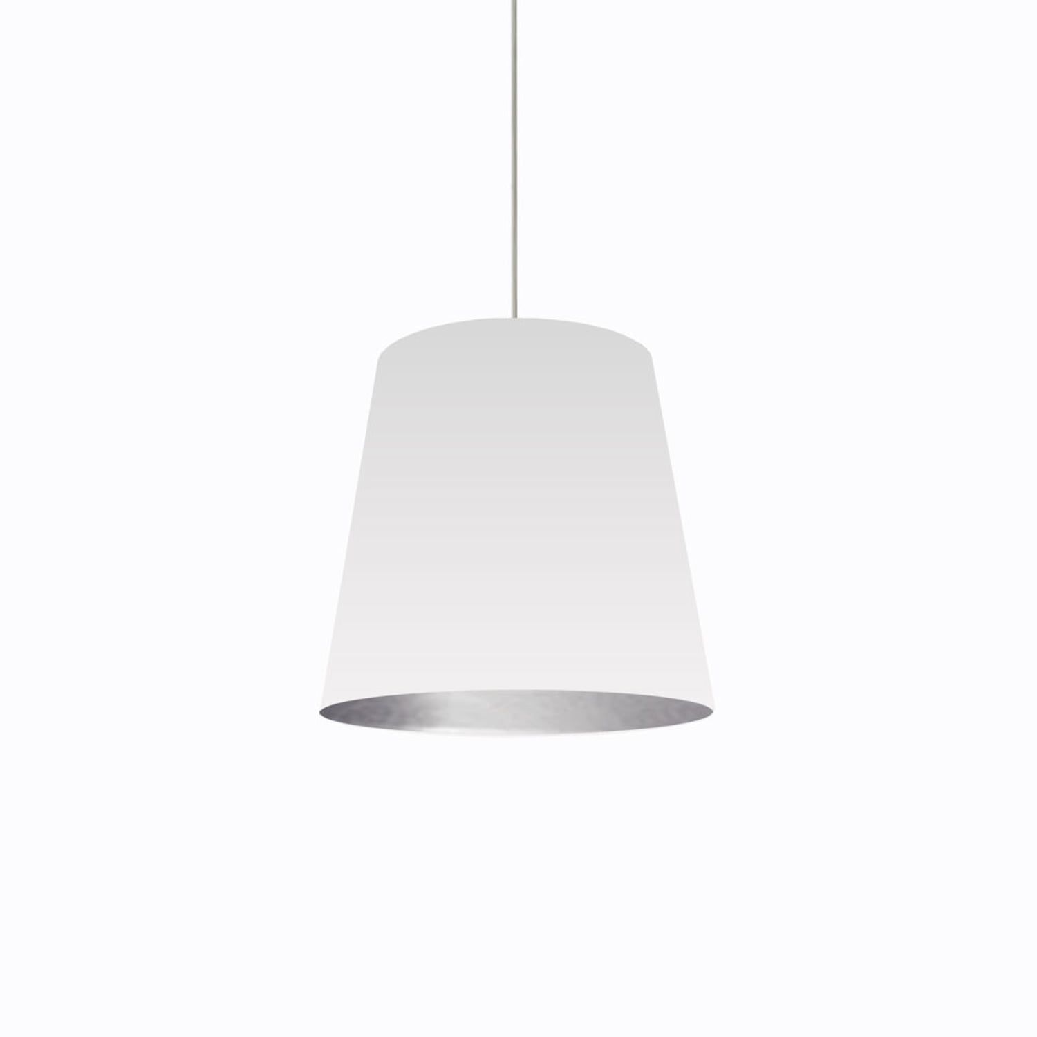 Modern Black 20" Drum Pendant Light with White Shade