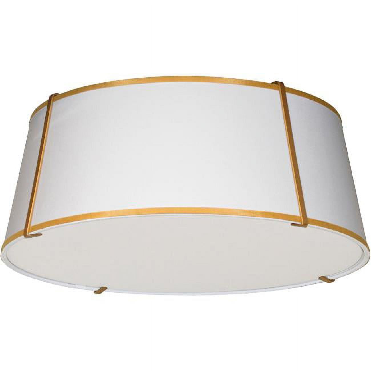 Gold Glass Drum Indoor/Outdoor Flush Mount Light