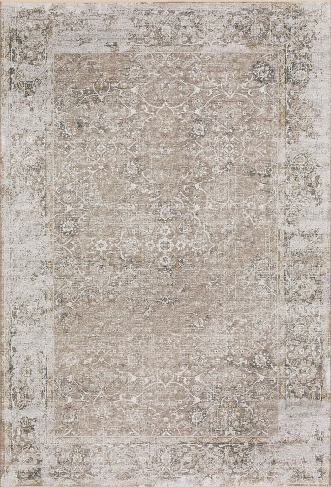 Taupe Chenille-Wool Blend Ultra-Soft Rectangular 3' x 5' Rug