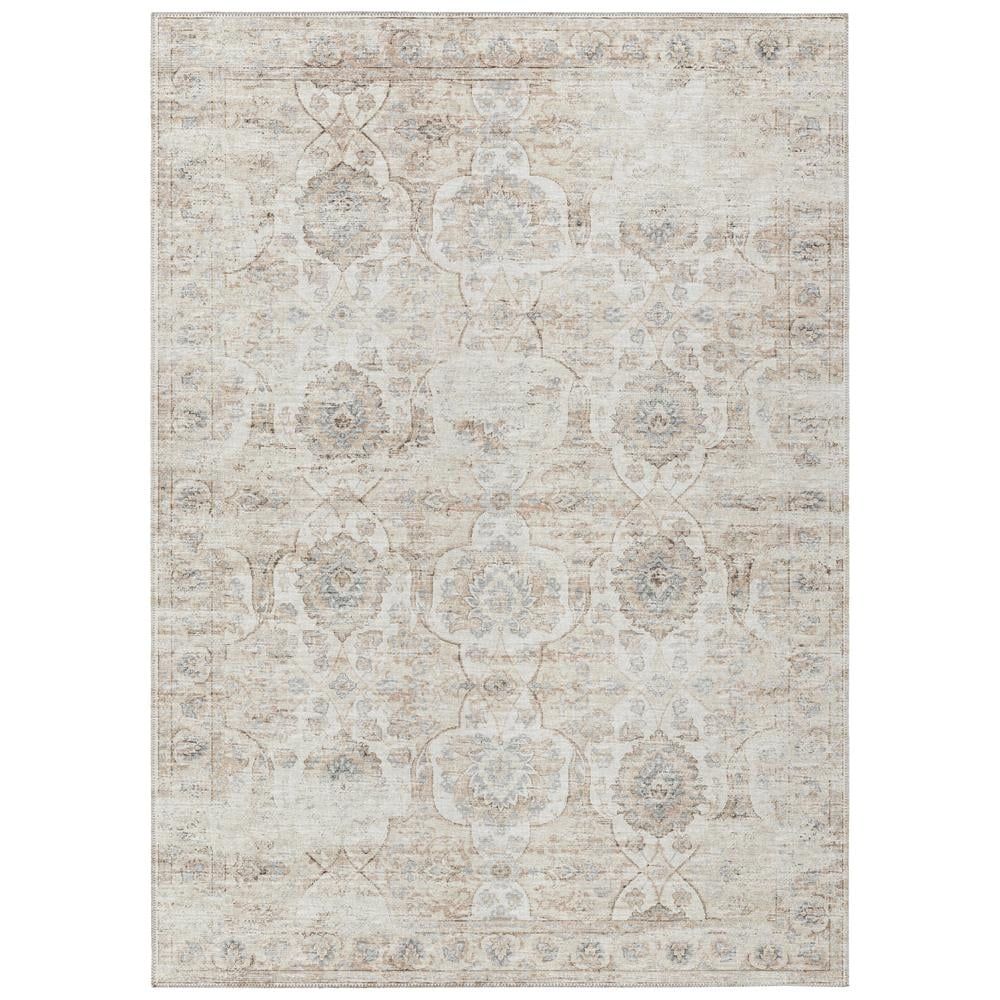 Ivory and Beige Flat Woven Chenille 8' x 10' Rug