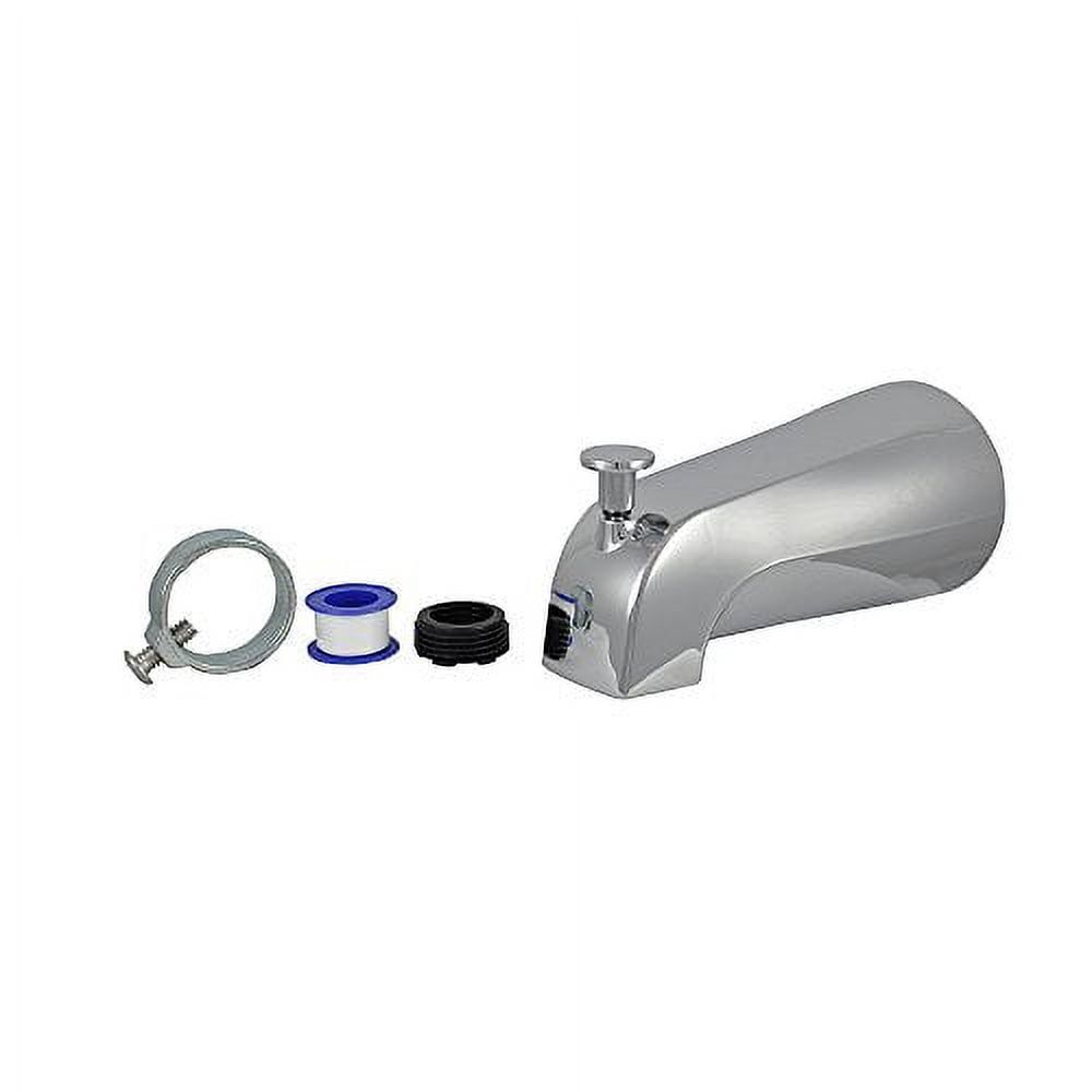 Chrome Tub Spout with Diverter and Installation Kit