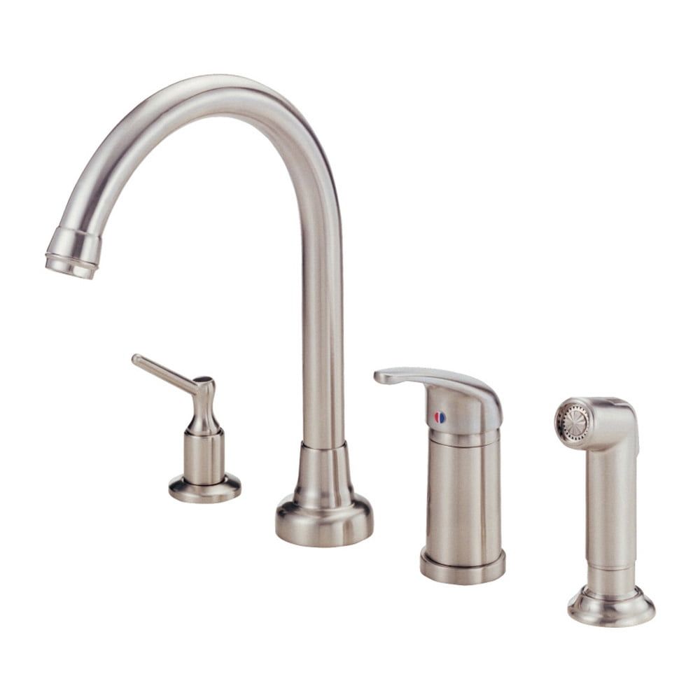 Melrose Stainless Steel Single Handle Kitchen Faucet with Side Spray