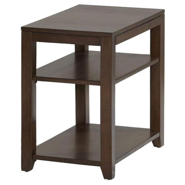 Regal Walnut Poplar Wood Modern Accent Table