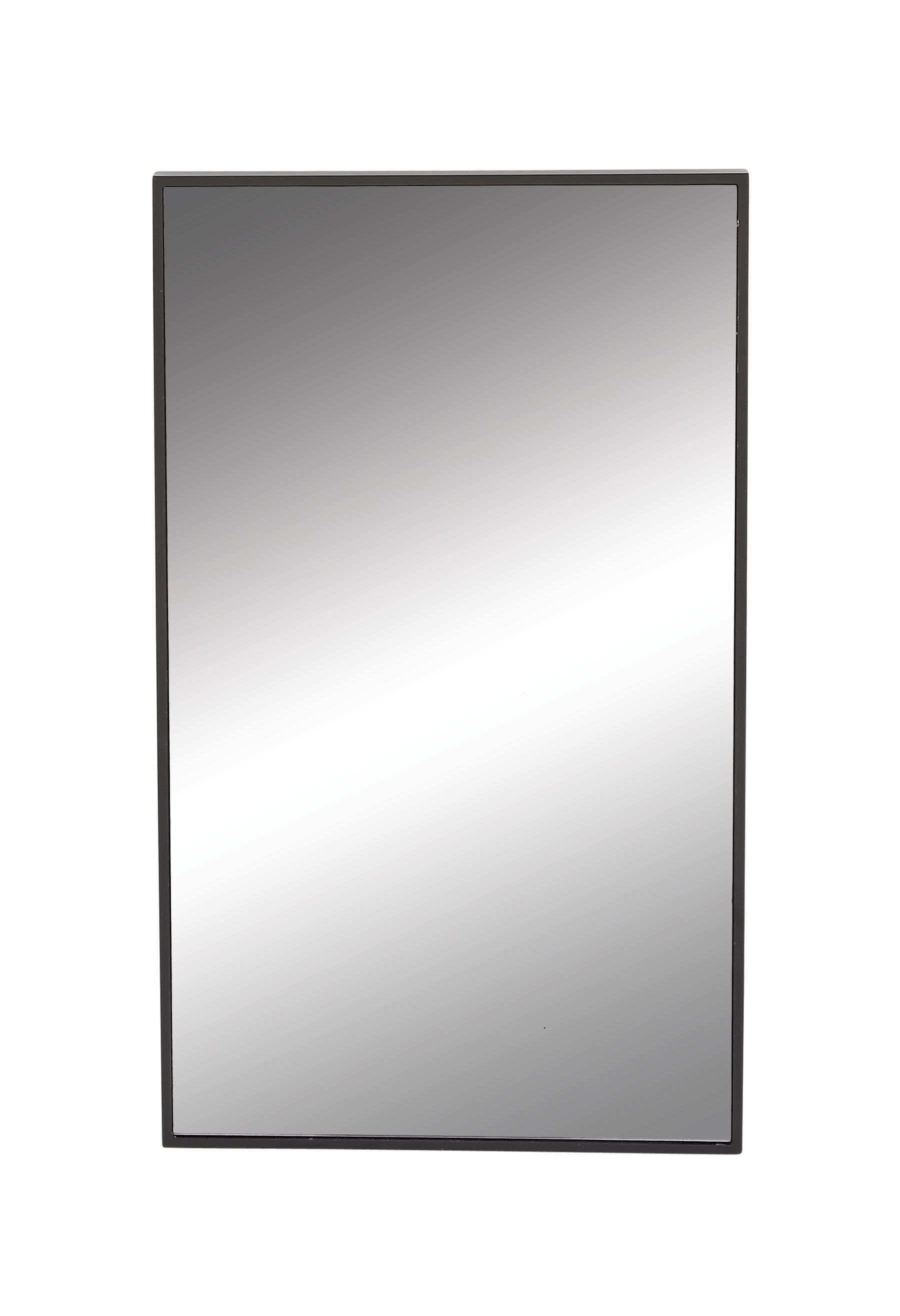 Sleek Black Wood Rectangular Dresser Mirror 18" x 32"