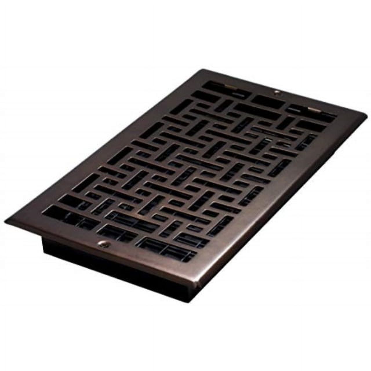 Oriental Design Rubbed Bronze 6" x 12" Wall Register