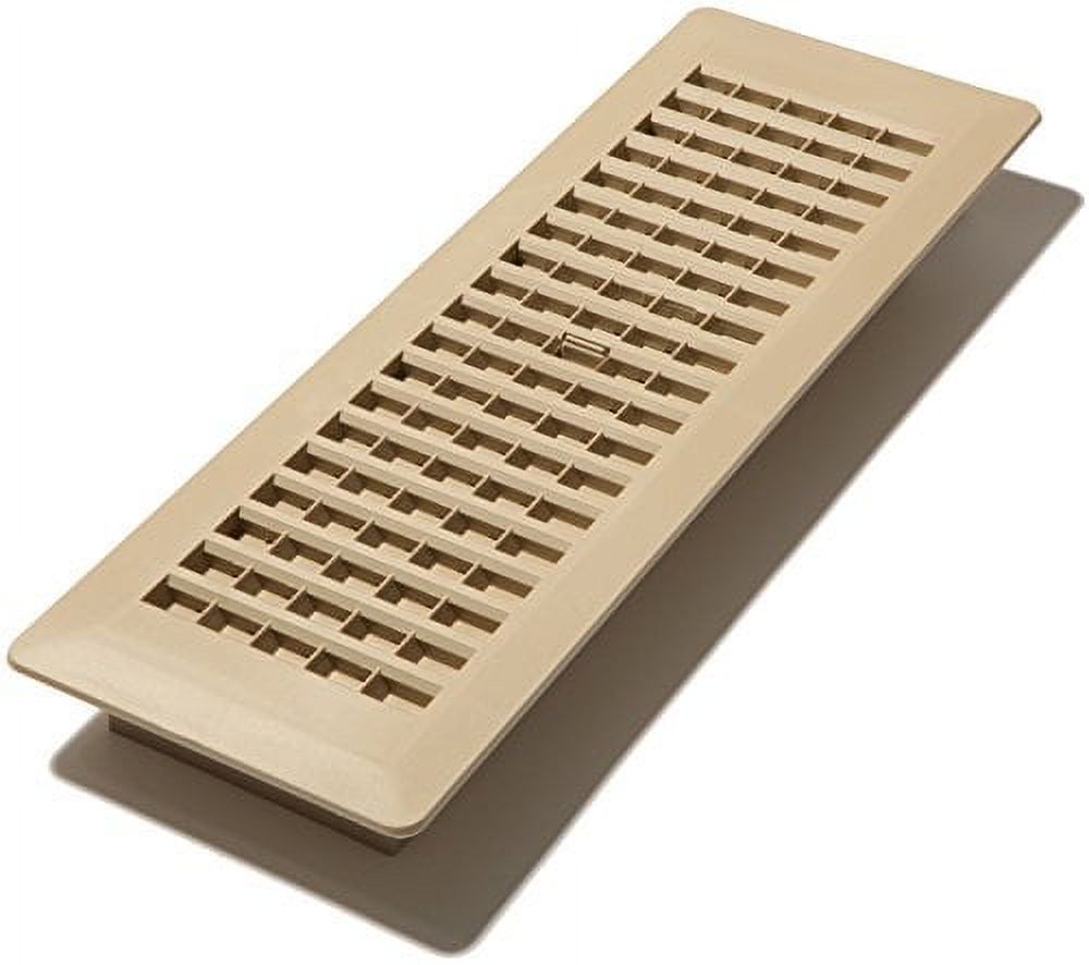 Taupe Lightweight Rectangular Floor Register, 4x14 Inches