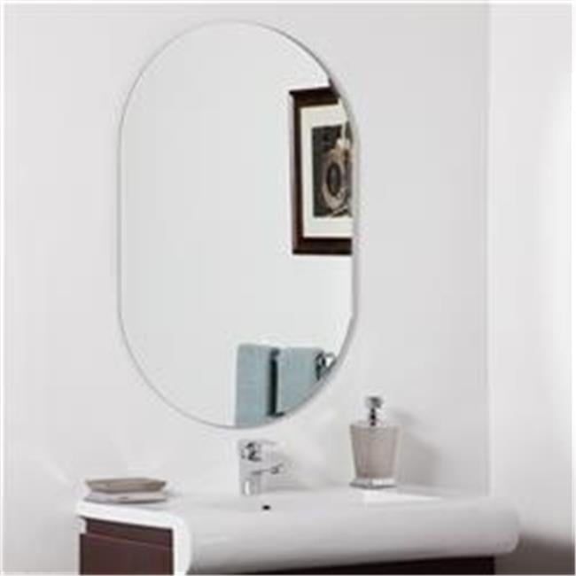 Khloe Frameless Rectangular Vanity Mirror with Beveled Edges