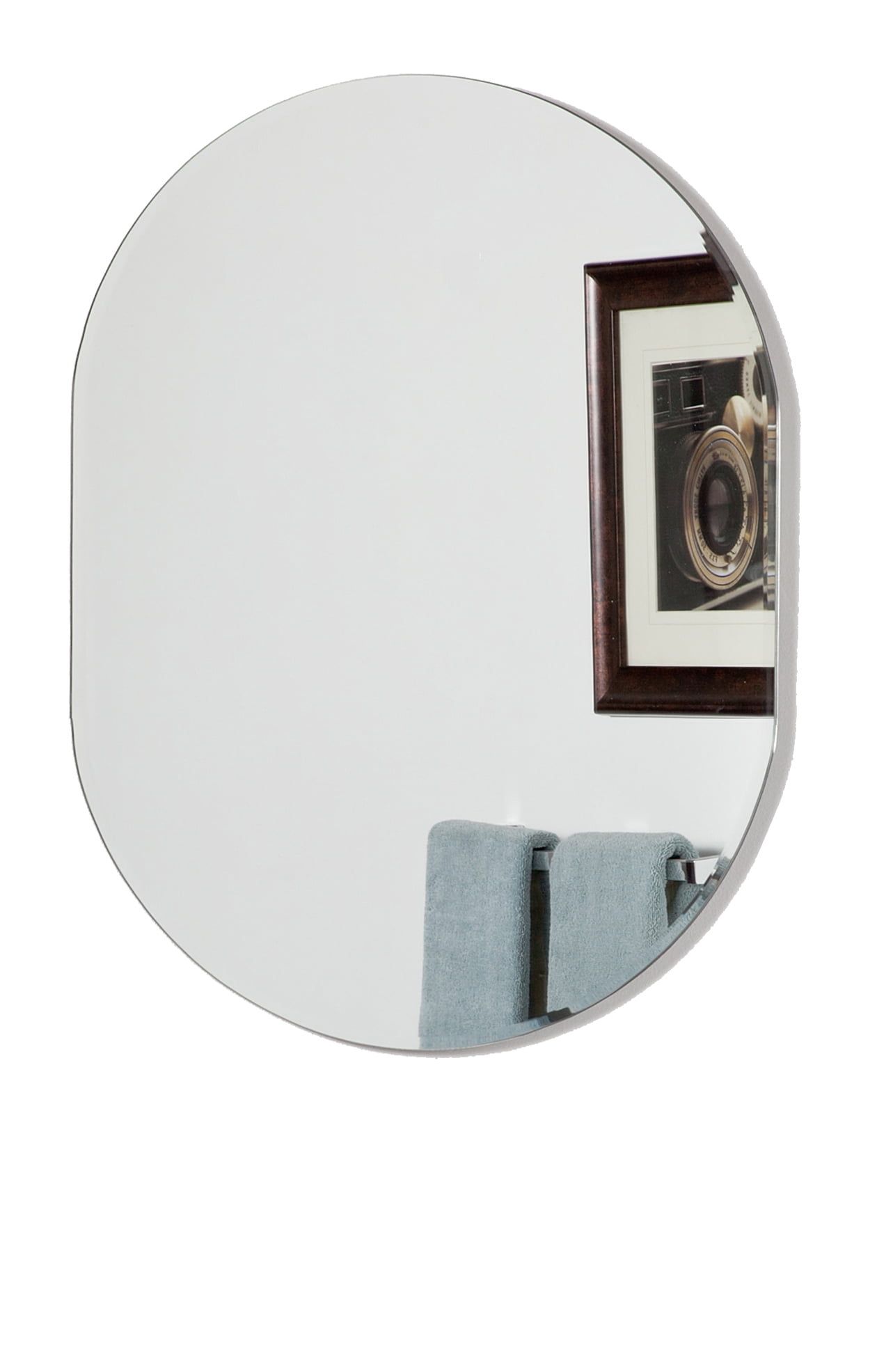 Elegant Frameless Beveled Vanity Mirror 28" x 22"