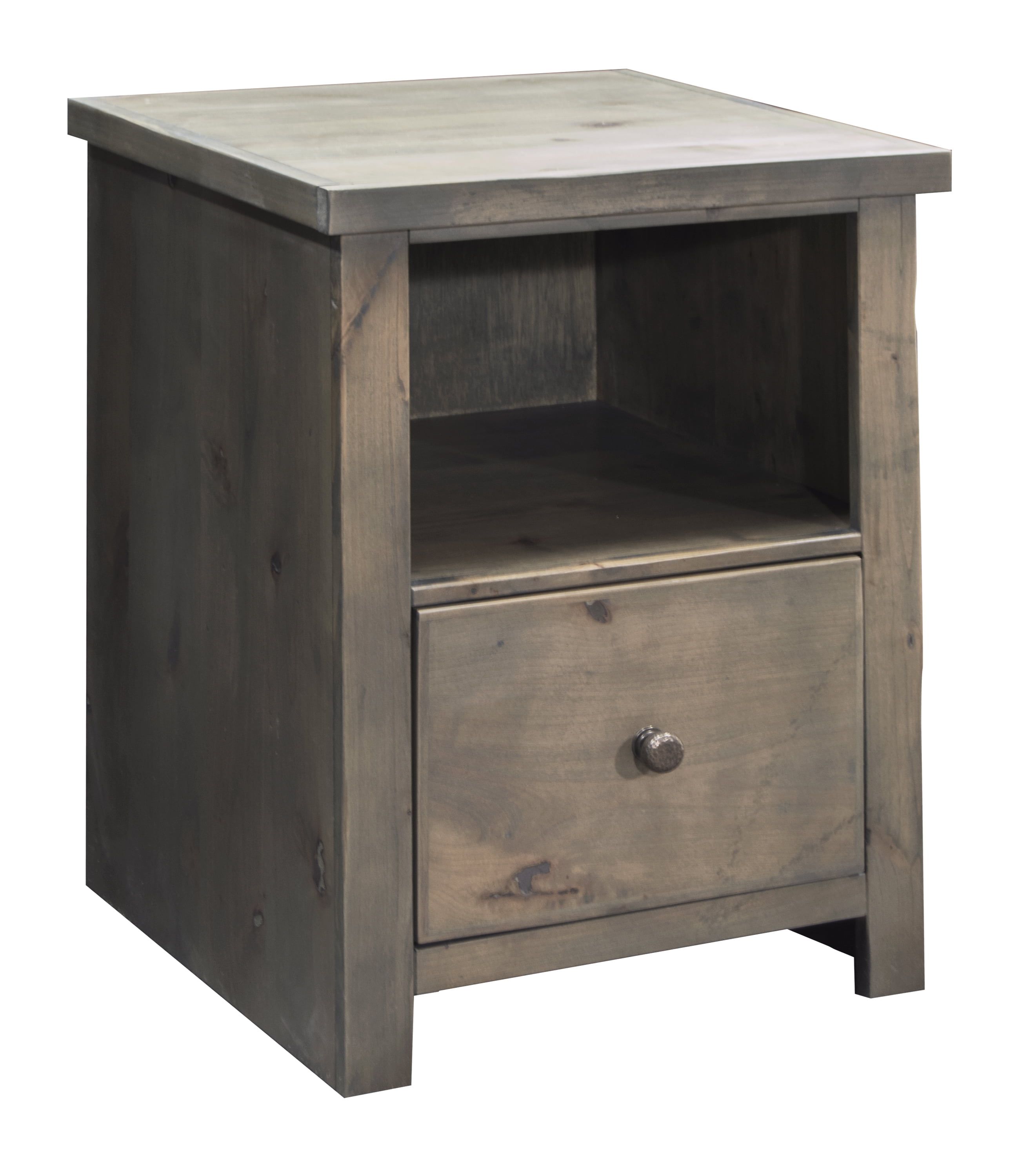 Joshua Creek Barnwood 22" Rustic 1-Drawer File Cabinet