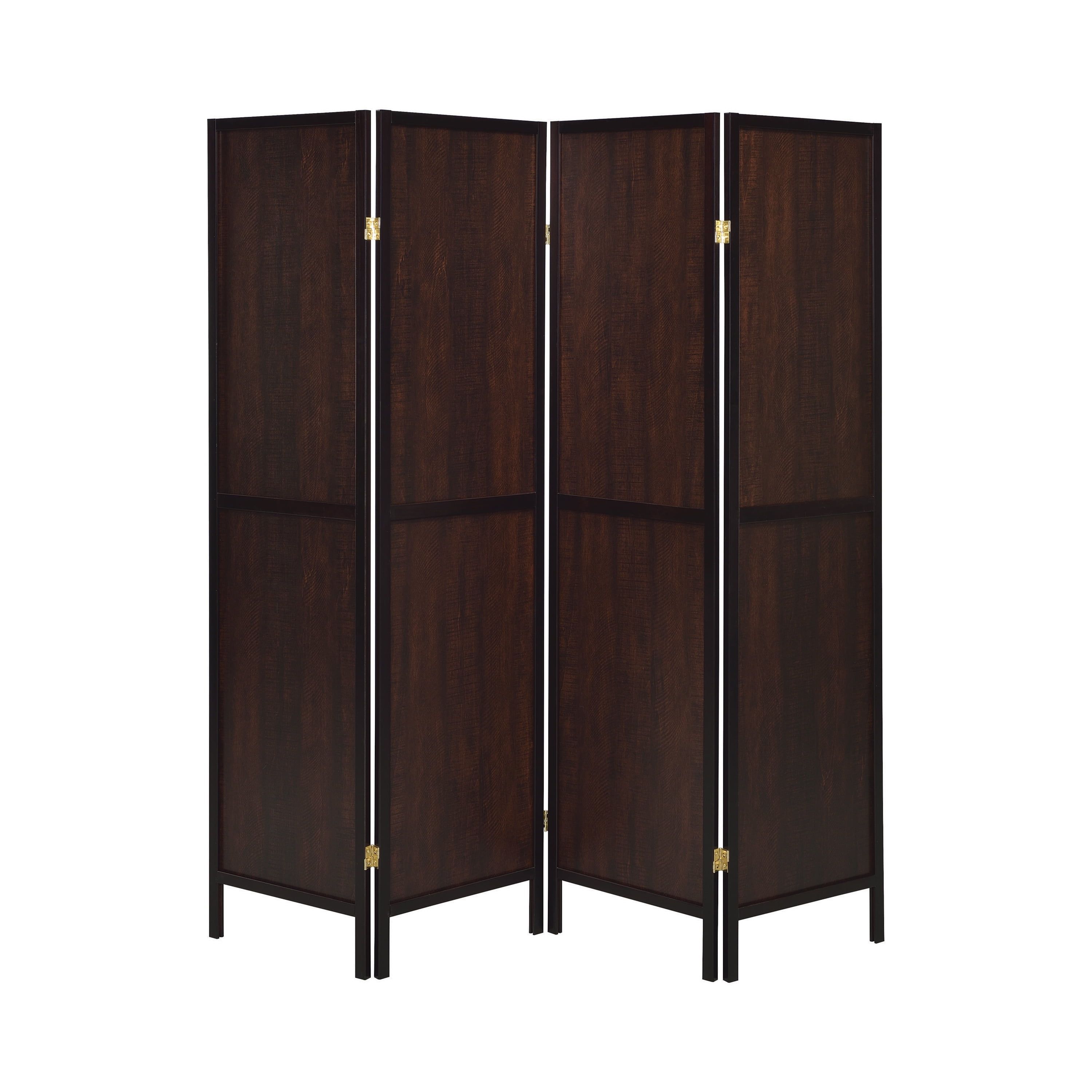 Deepika 70" Brown Tobacco 4-Panel Folding Screen