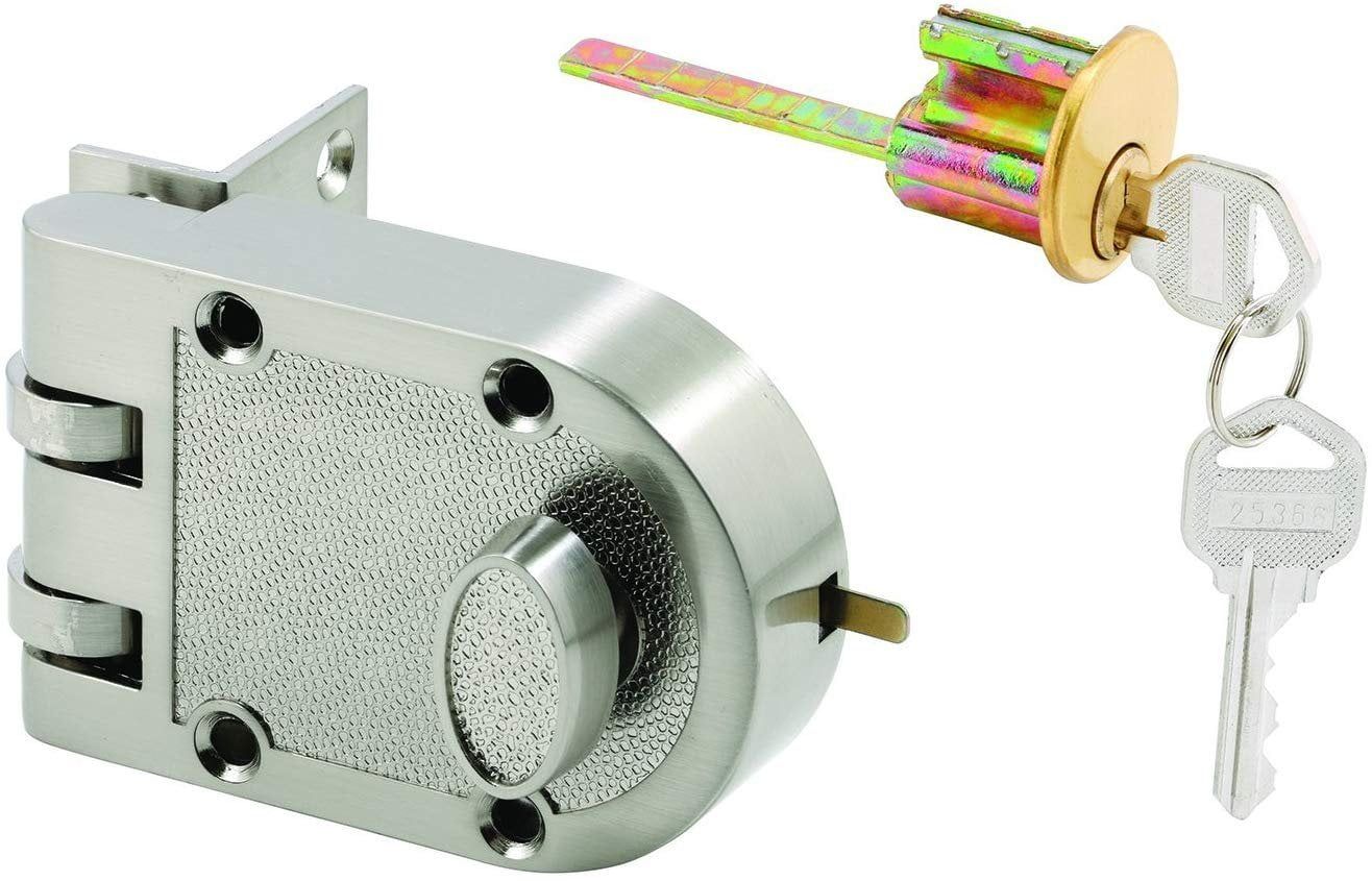 Satin Nickel Single Cylinder Jimmy-Resistant Deadlock