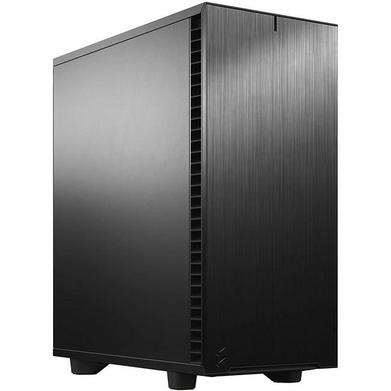 Sleek Black Brushed Aluminum ATX Gaming Mid Tower Case