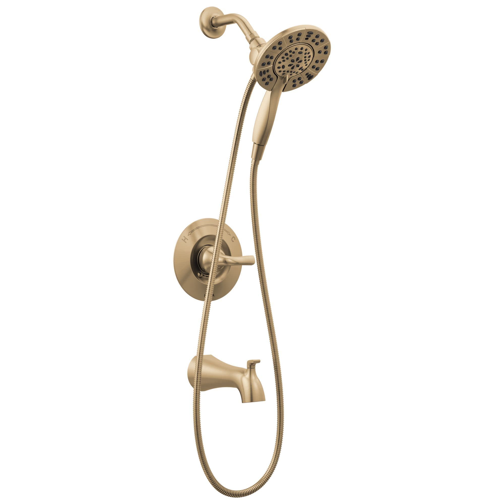 Champagne Bronze Dual Handheld Shower System with Valve