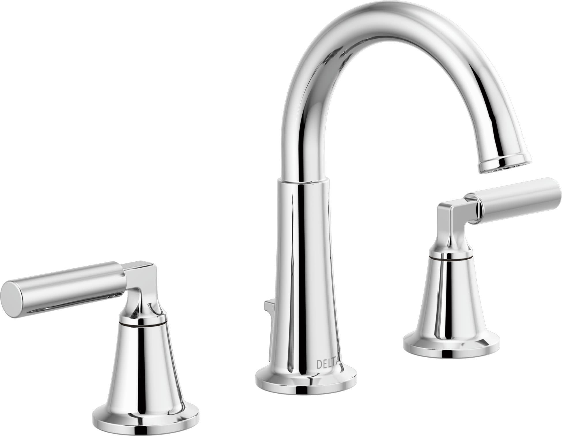 Delta Chrome Dual Handle Widespread Bathroom Faucet