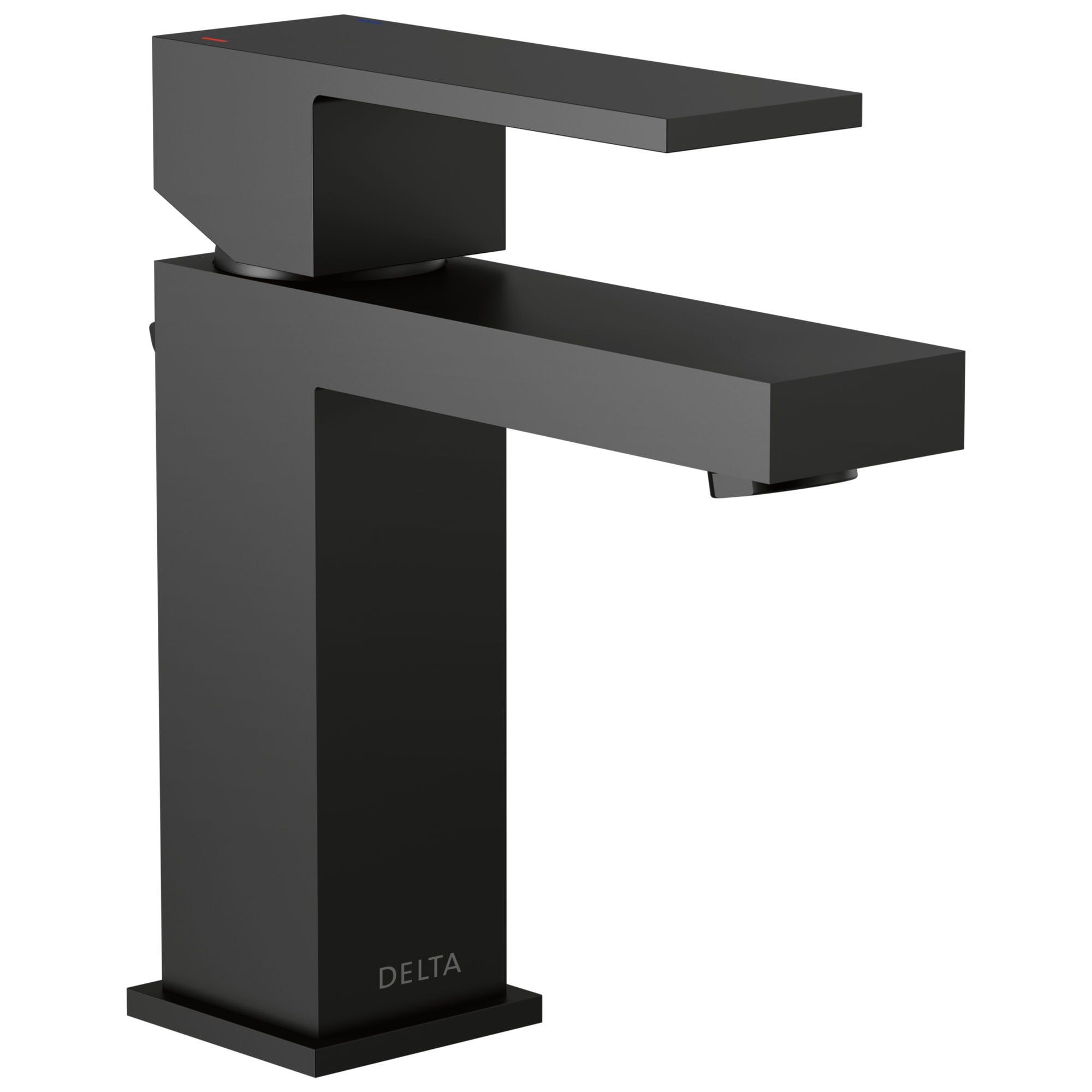 Modern Single Hole Black Brass Bathroom Faucet with Ceramic Disc Valve