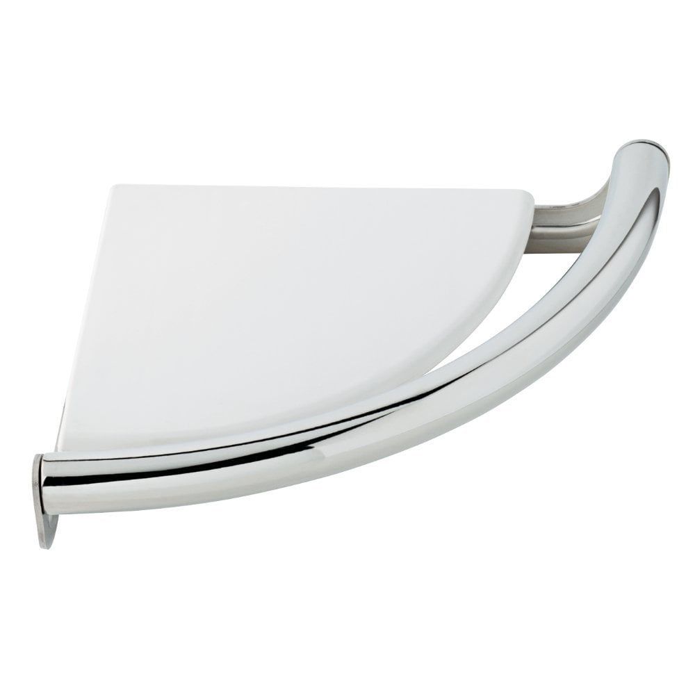 Delta Polished Chrome 8.5" Corner Shelf with Integrated Assist Bar