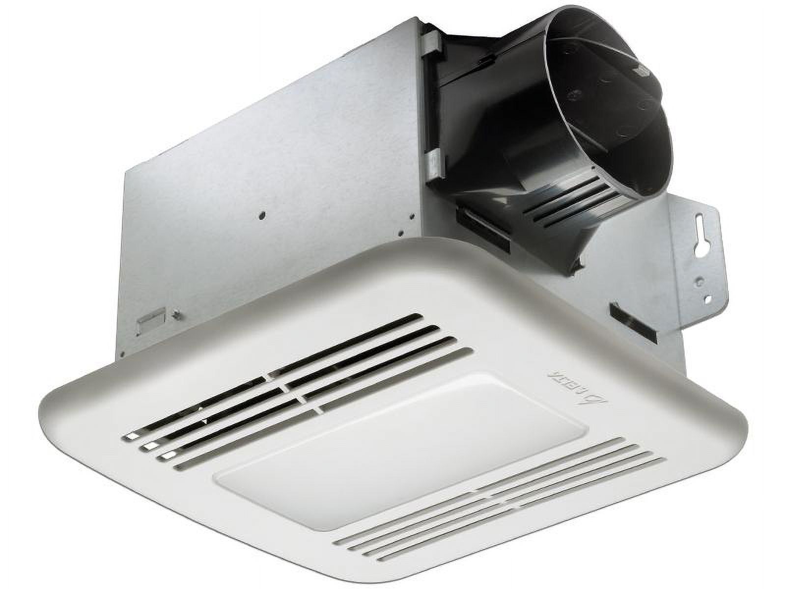 Delta Breez 80 CFM White Ceiling Exhaust Fan with Dimmable LED Light