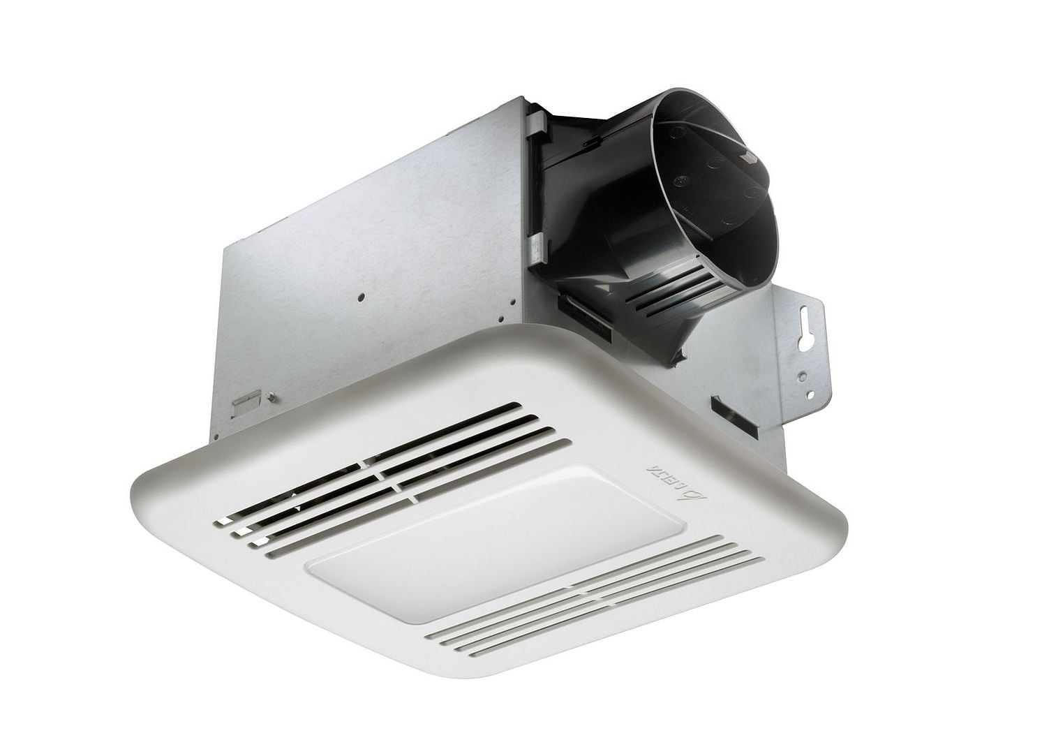 Delta White Metal and Plastic Ceiling/Wall Mount Bath Fan with LED Light