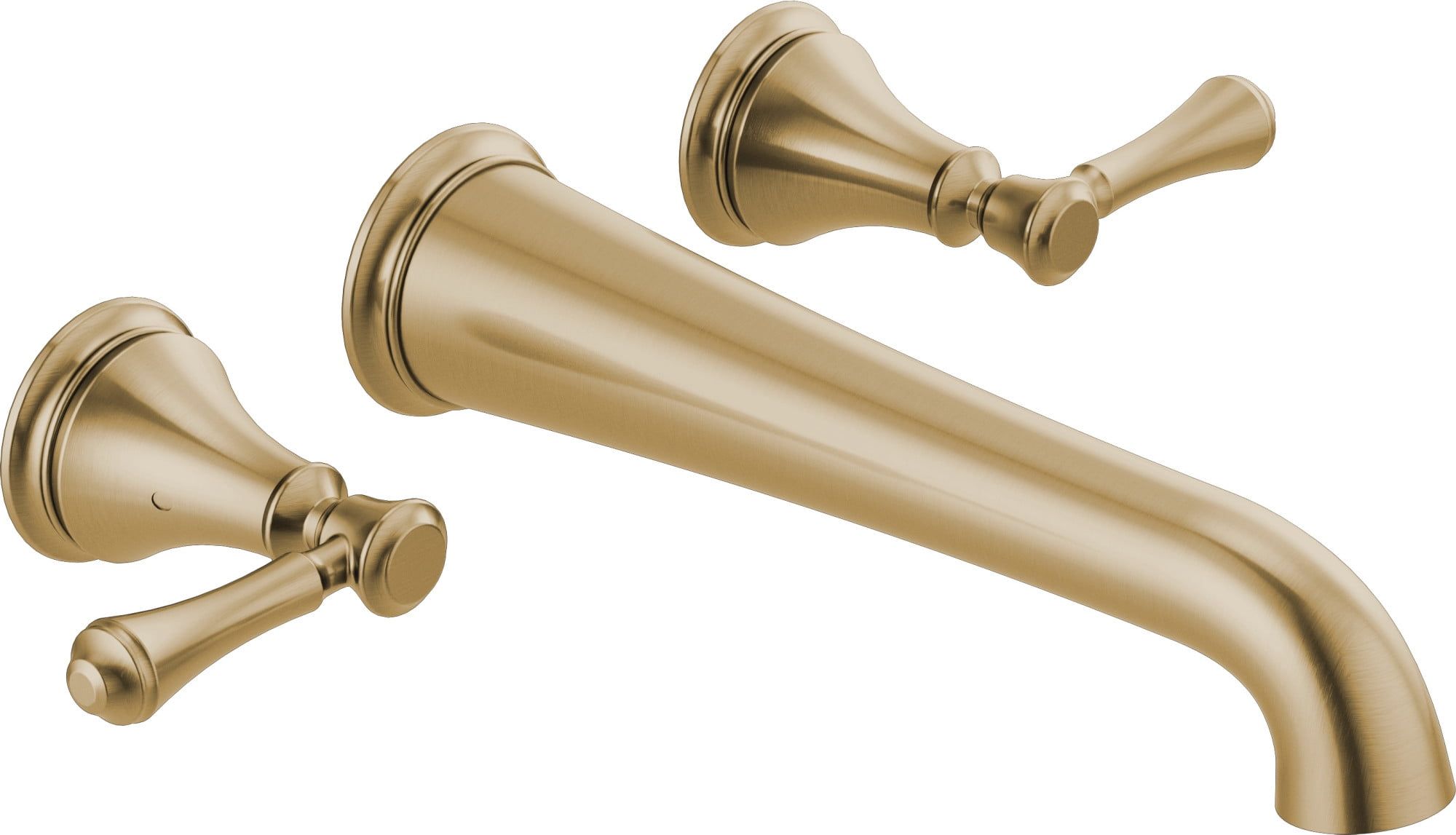 Classic Elegance Champagne Bronze Wall-Mounted Tub Faucet
