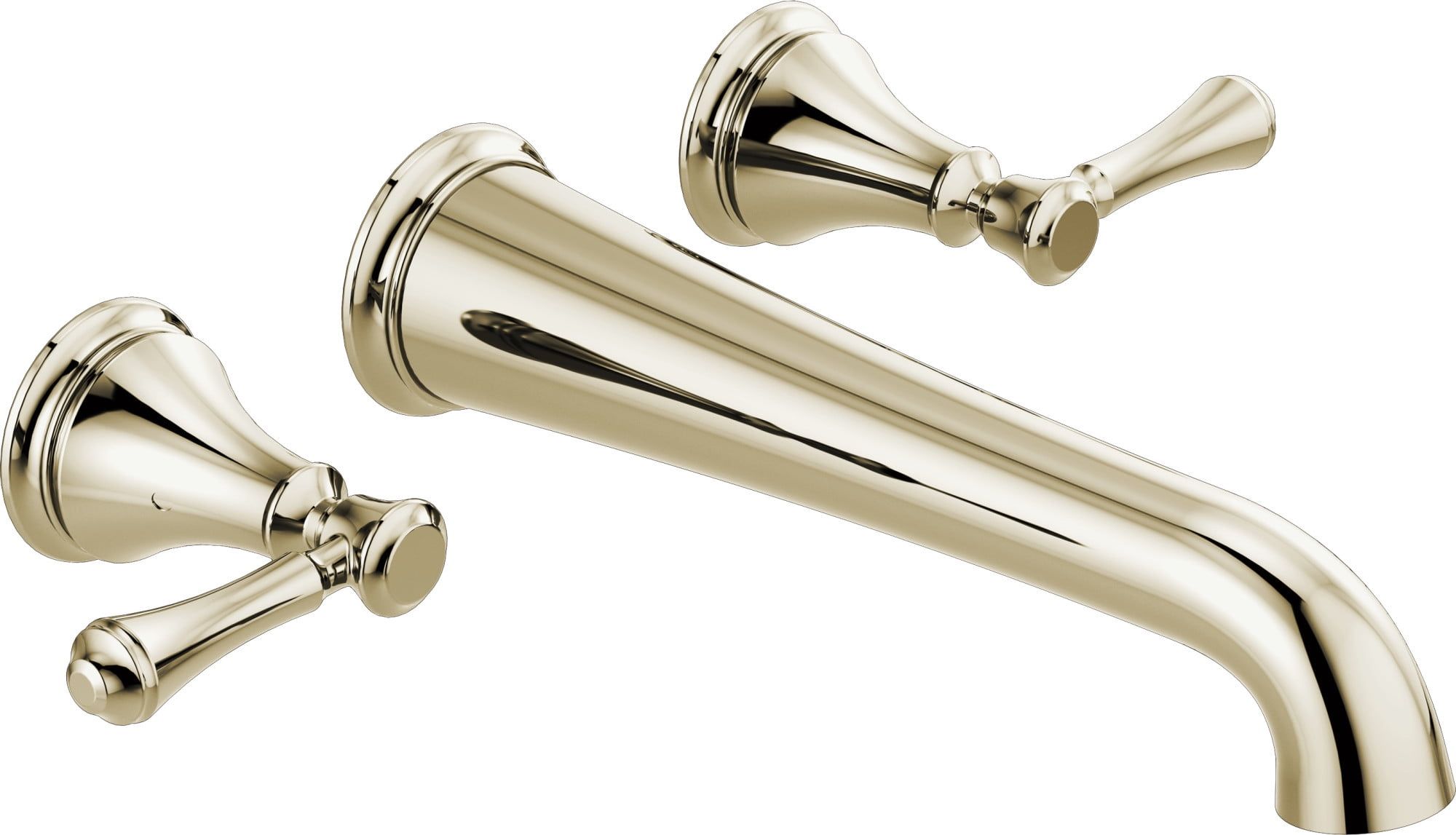 Elegant Classic Wall-Mounted Tub Filler in Polished Nickel
