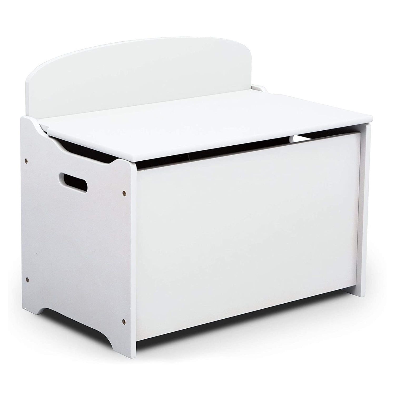 Craftsman Bianca White Toy Box with Safety Hinge and Scratch-Resistant Finish