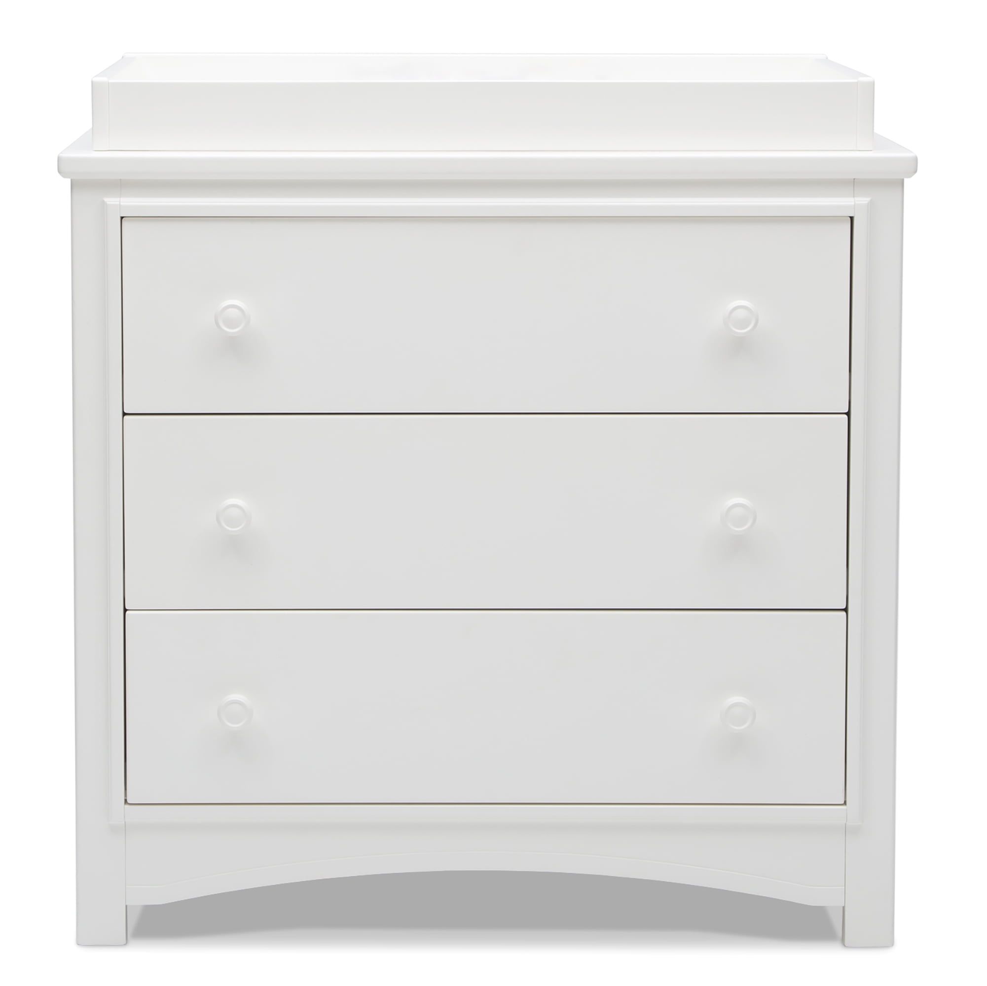 Bianca White 3-Drawer Dresser with Changing Top