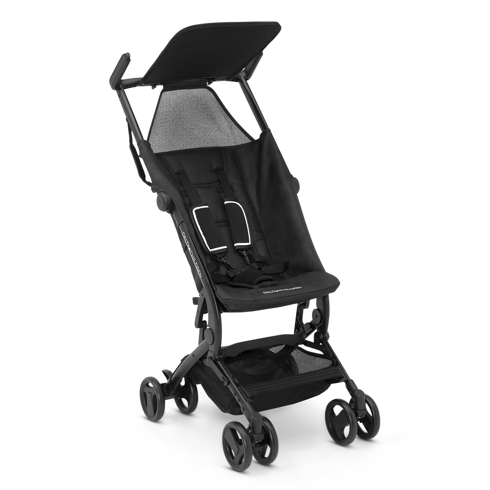 Black Aluminum Lightweight Folding Travel Stroller