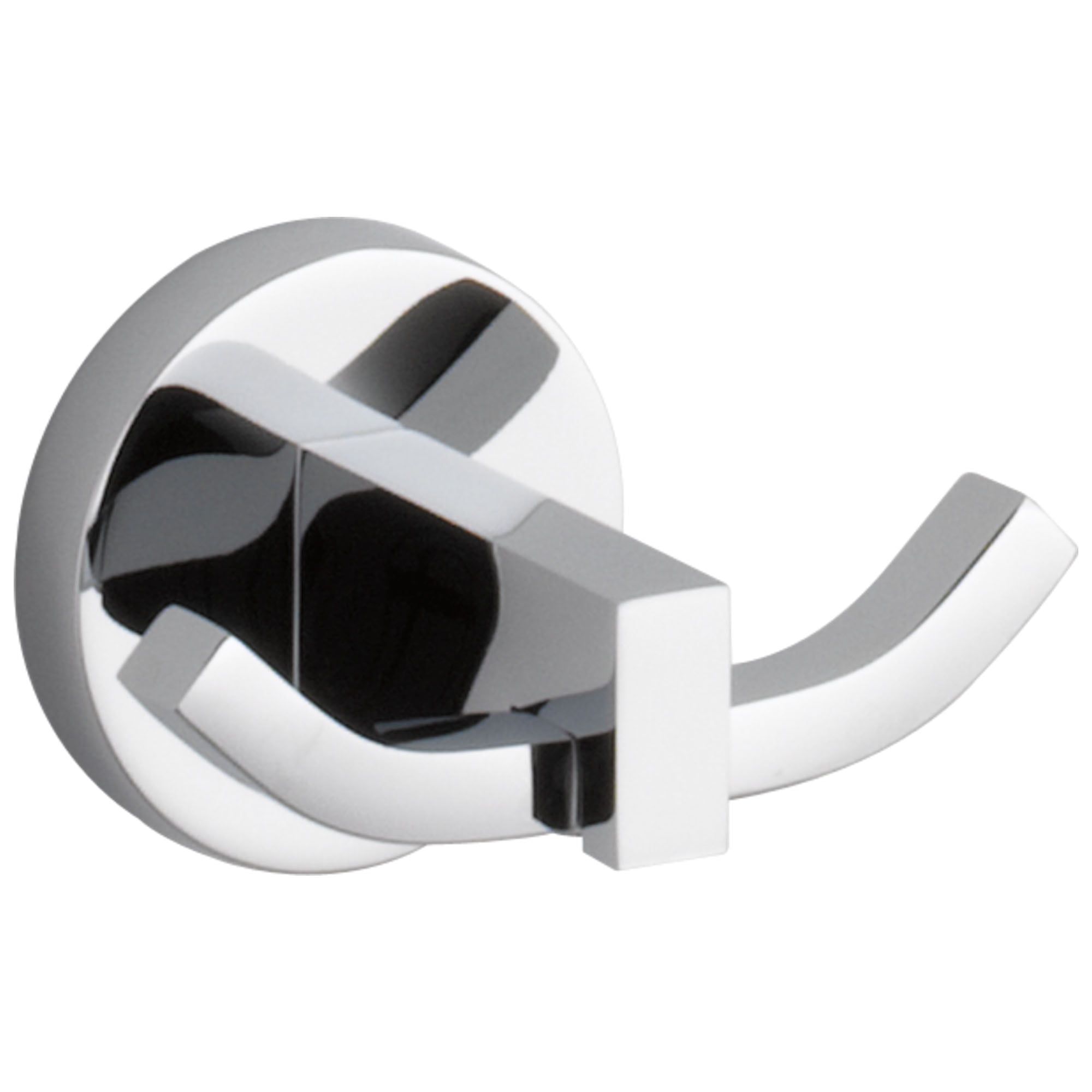 Chrome Modern Wall Mount Double Robe Hook