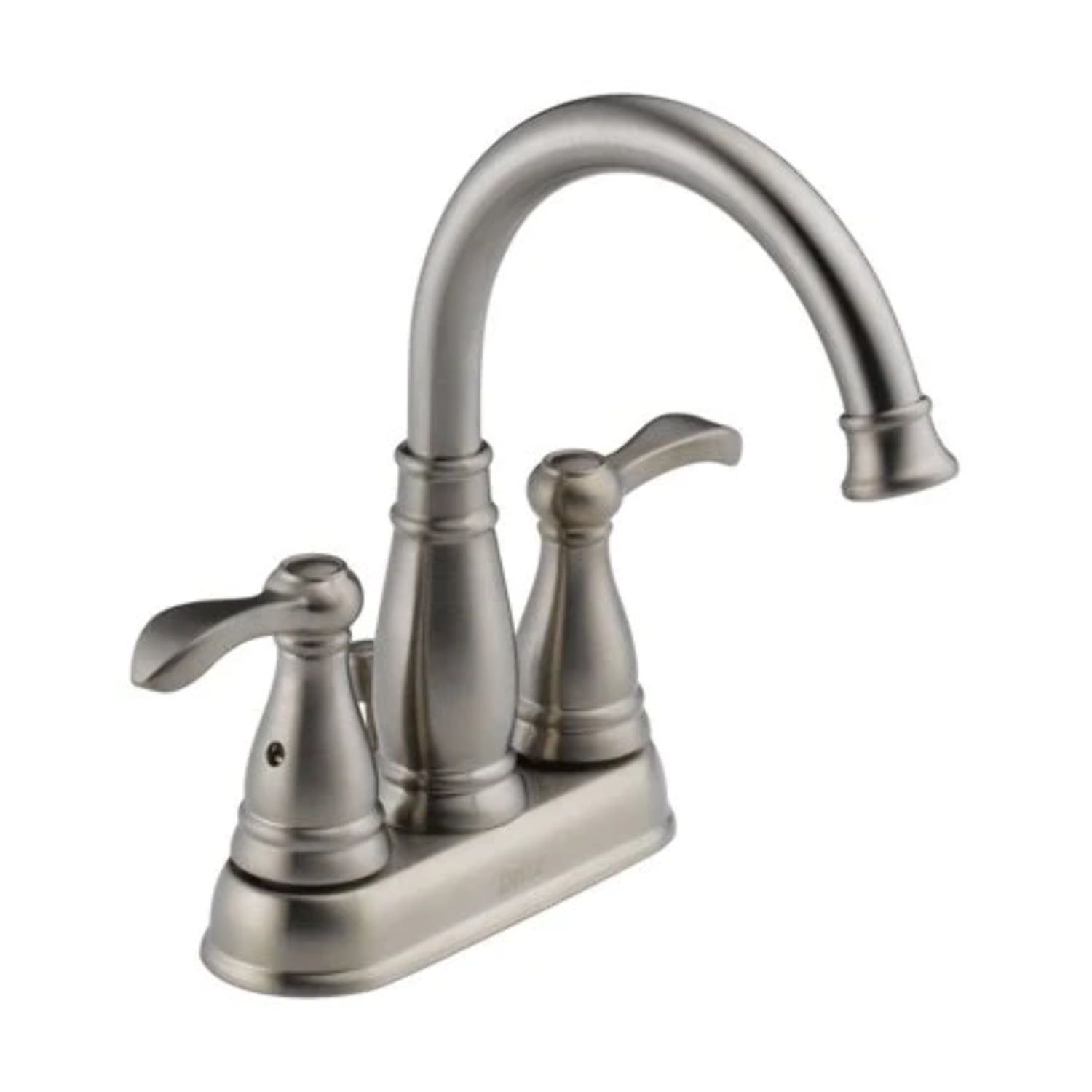 Brushed Nickel Double Handle High Arc Bathroom Faucet