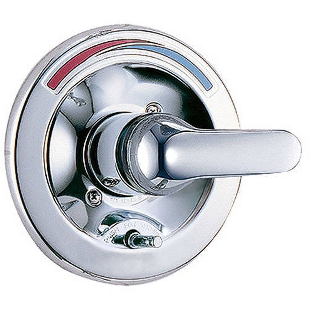 Chrome Wall-Mounted Shower Valve Trim with Lever Handle