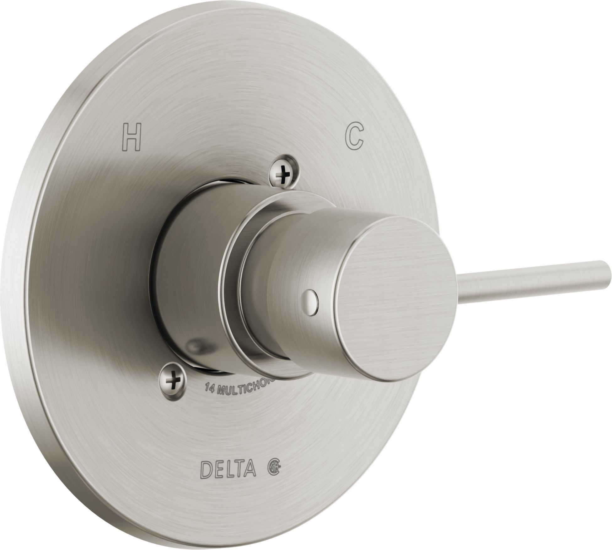 Modern Champagne Bronze Wall-Mounted Shower Valve Trim with Lever Handle