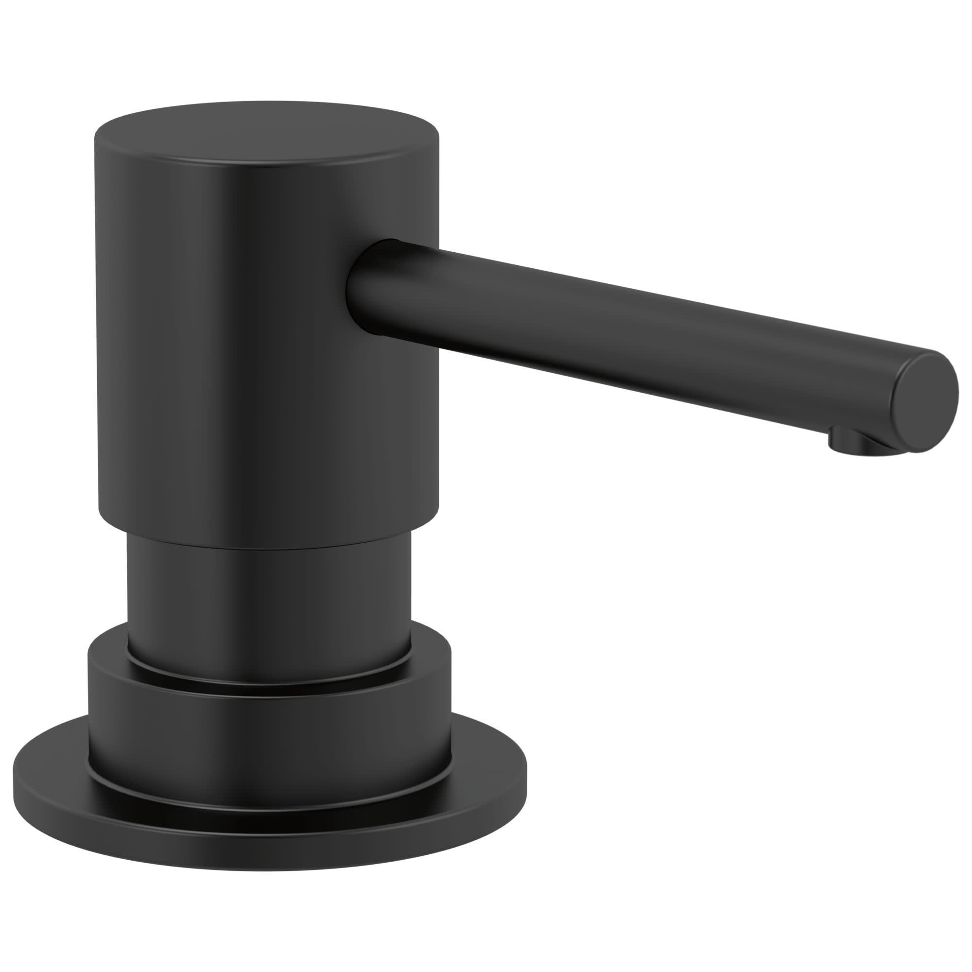 Matte Black Metal Modern Soap Dispenser