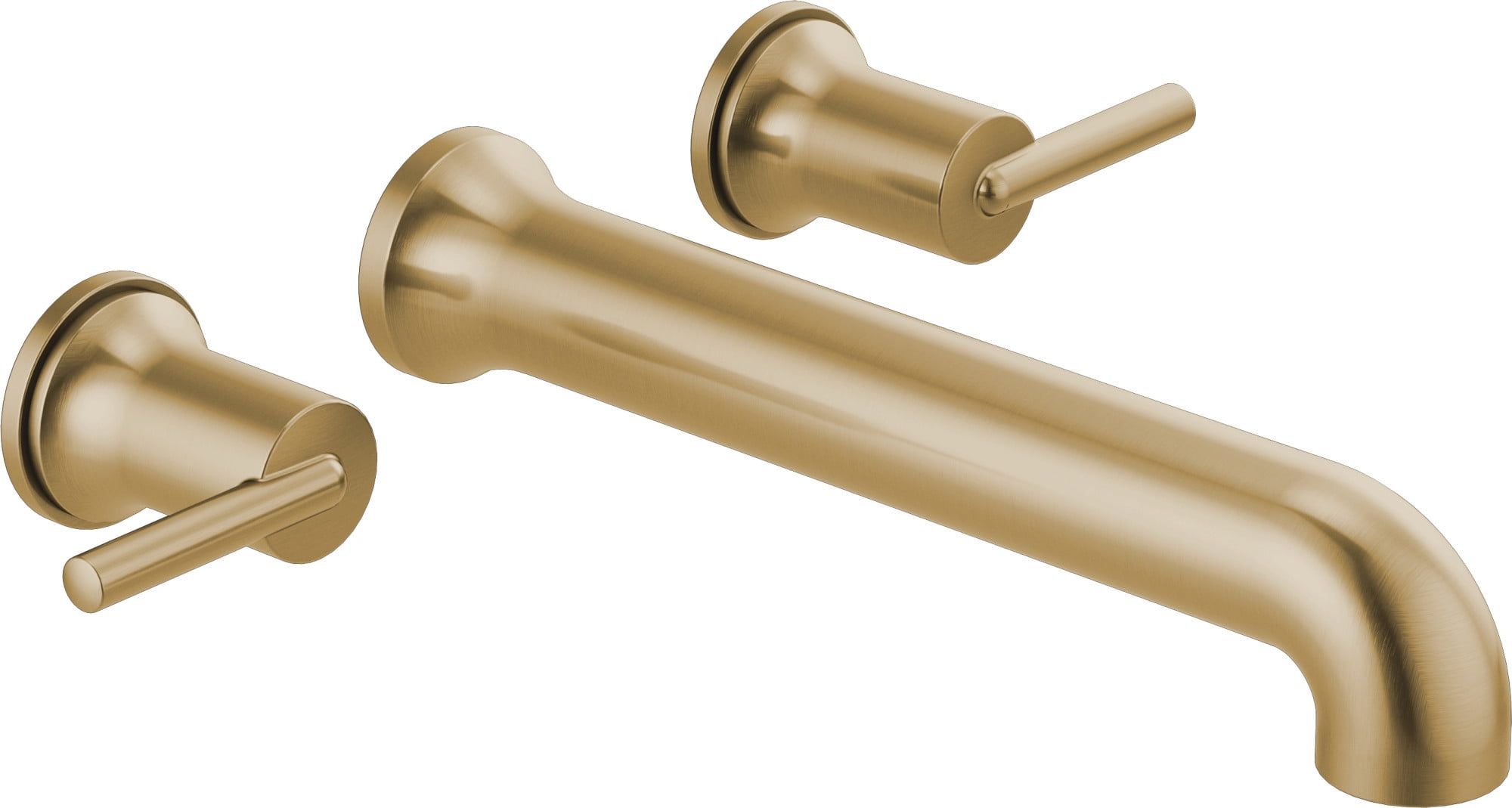 Contemporary Wall-Mounted Champagne Bronze Faucet