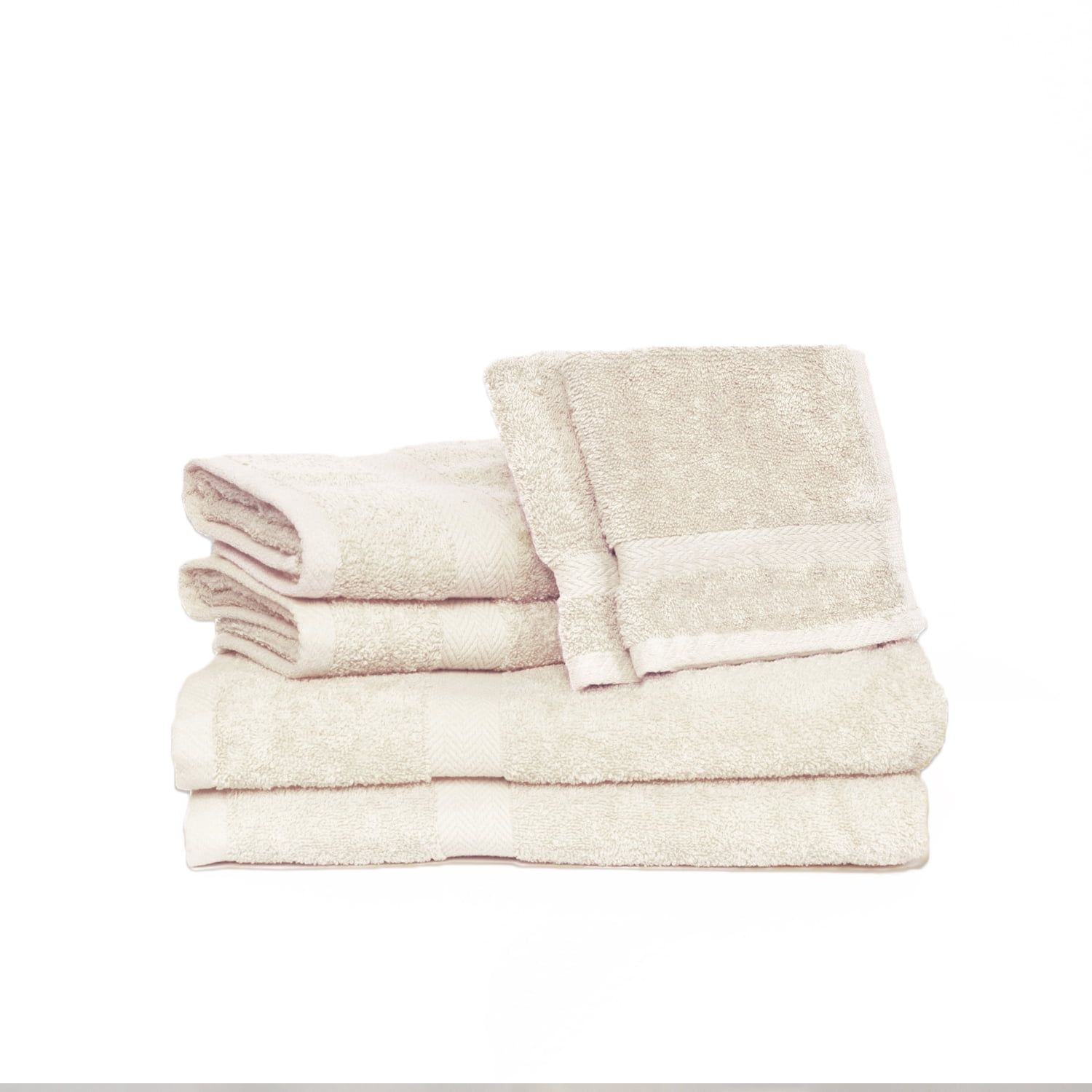Ecru Organic Cotton 6-Piece Luxury Towel Set
