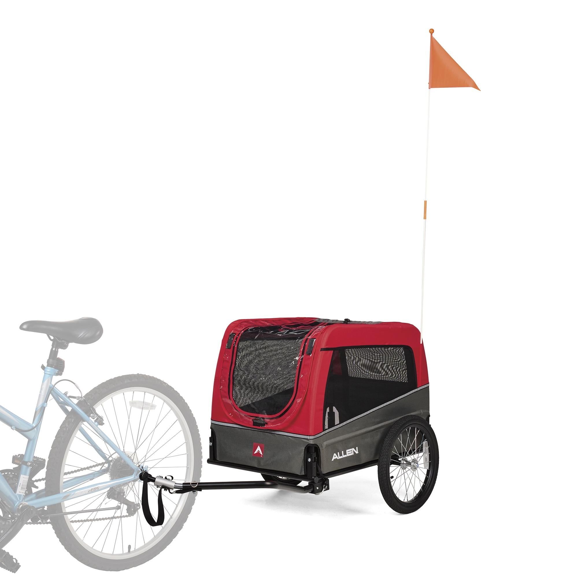 Red Medium Dog Bike Trailer with Steel Frame