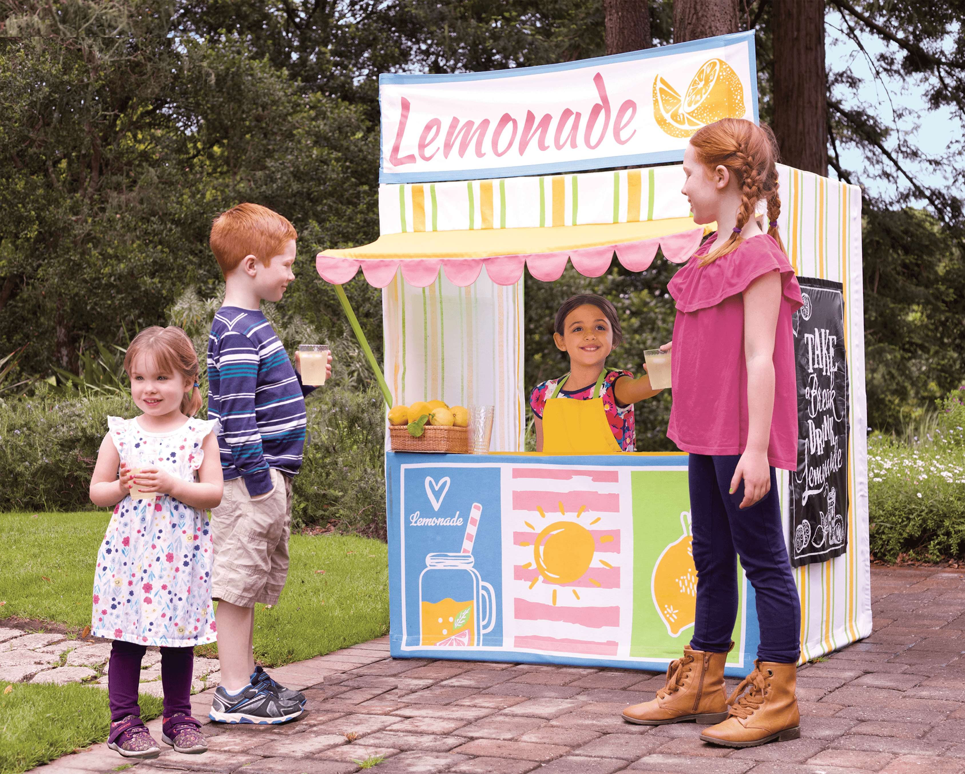 Kids' Deluxe Lemonade Stand Playhouse with Chalkboard