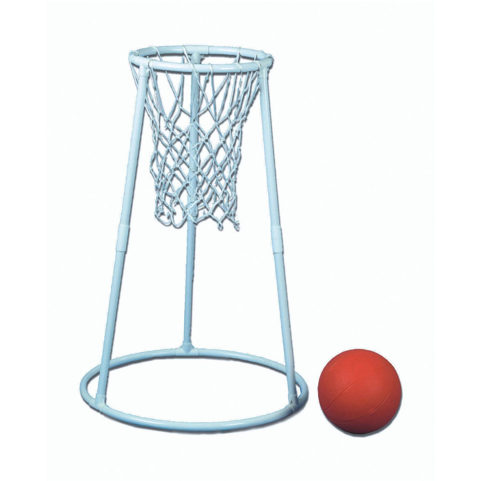 3' Tall Light Blue PVC Floor Basketball Set