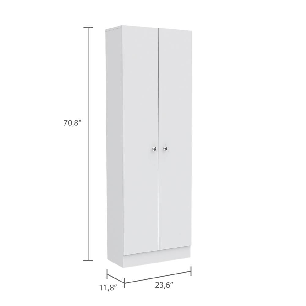 Dakari Sleek White Double Door Multistorage Office Cabinet