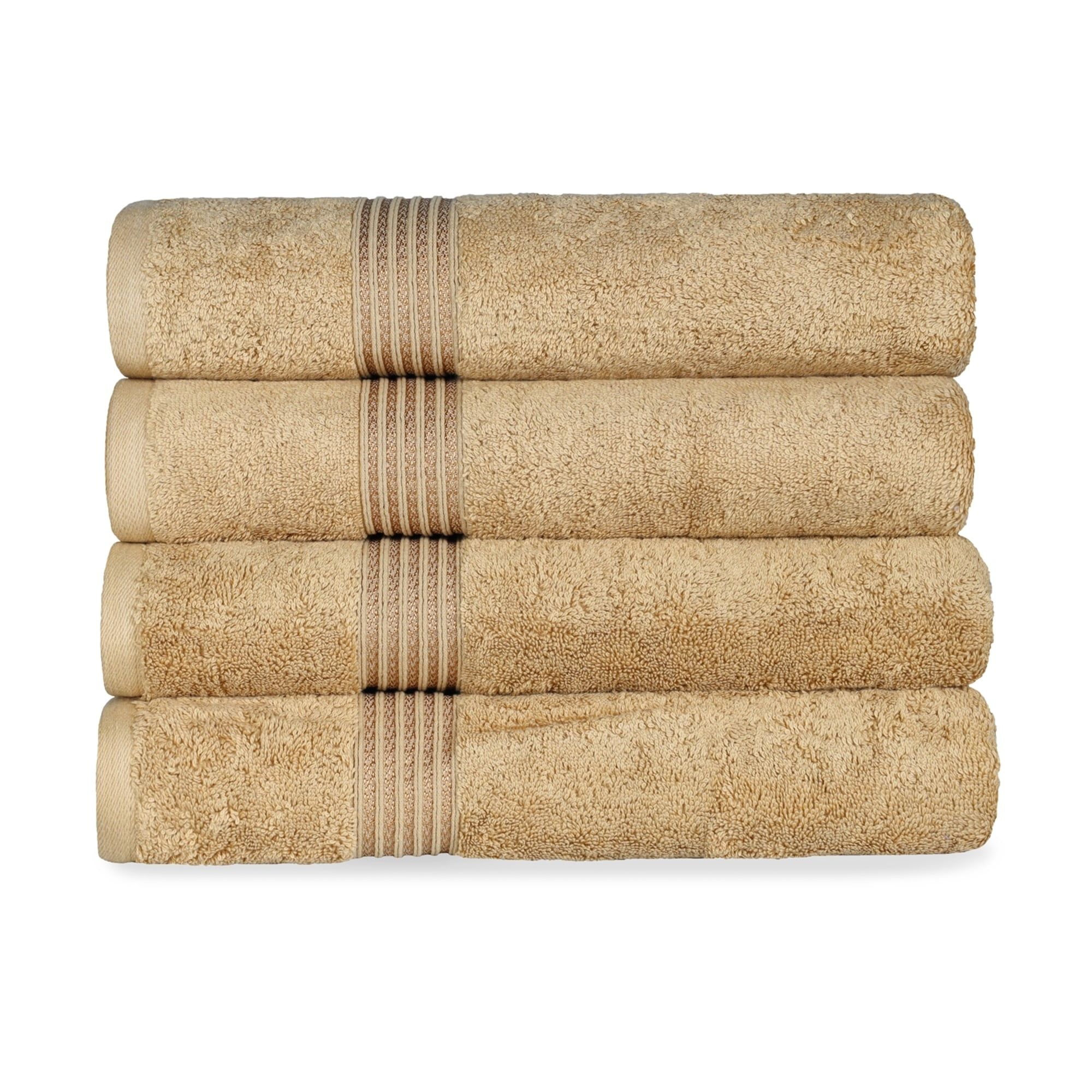 Oversized Toast Egyptian Cotton 4-Piece Bath Towel Set