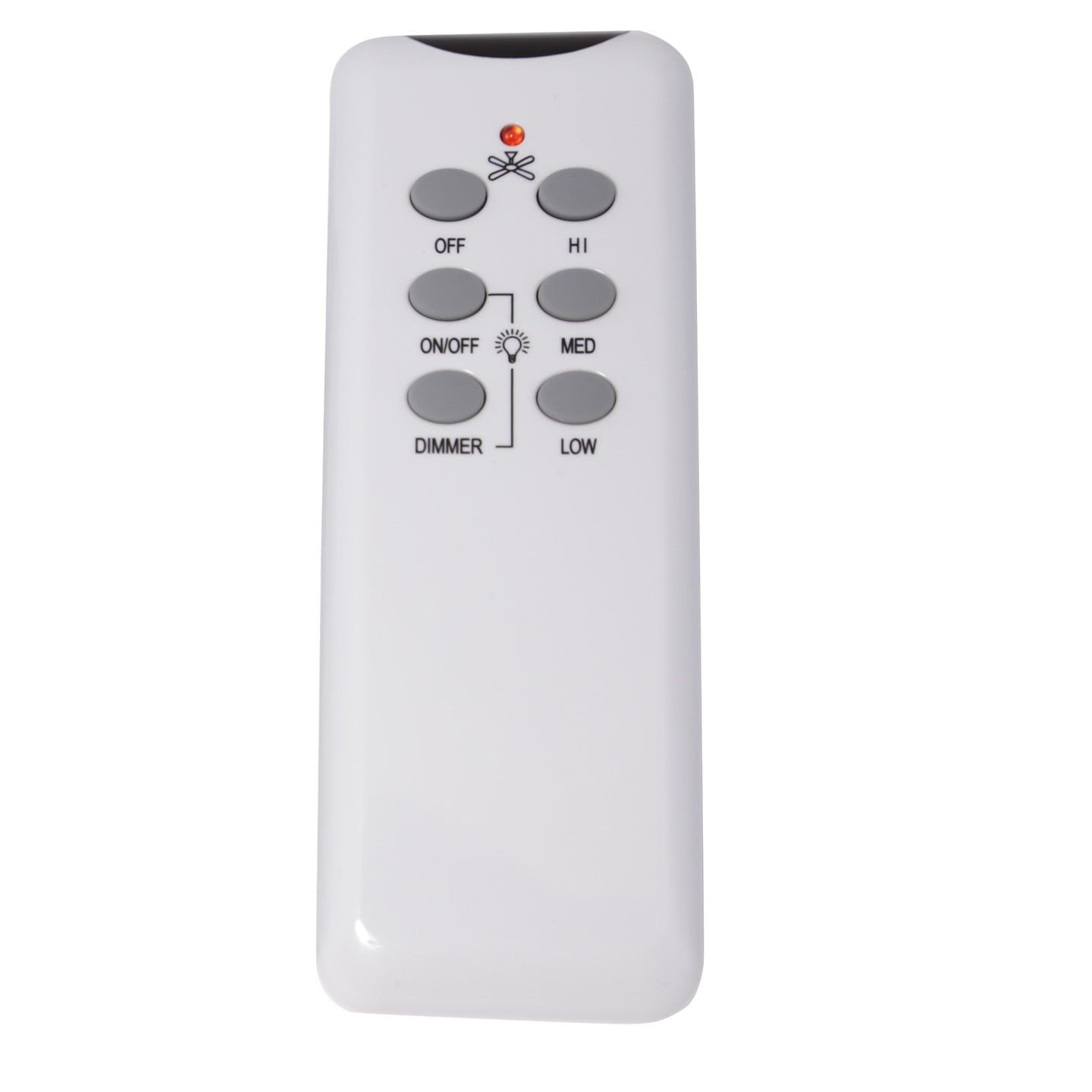 White Handheld Ceiling Fan Remote with Dimmer and 3-Speed Control