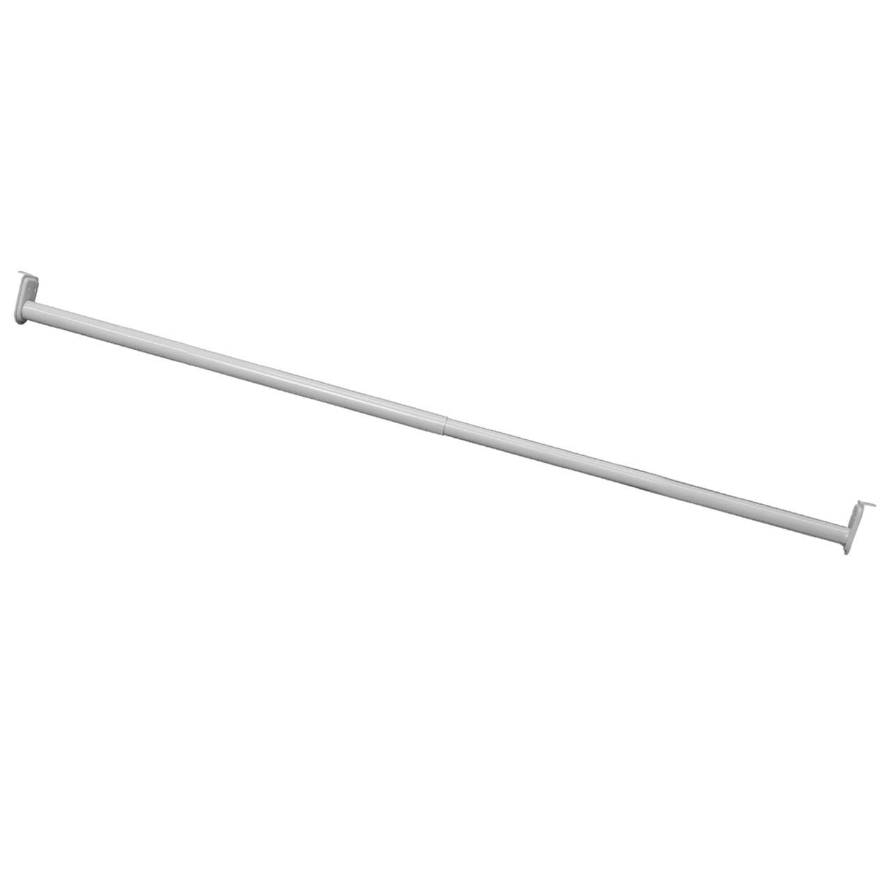 Adjustable White Steel Closet Rod, 30-48 Inch