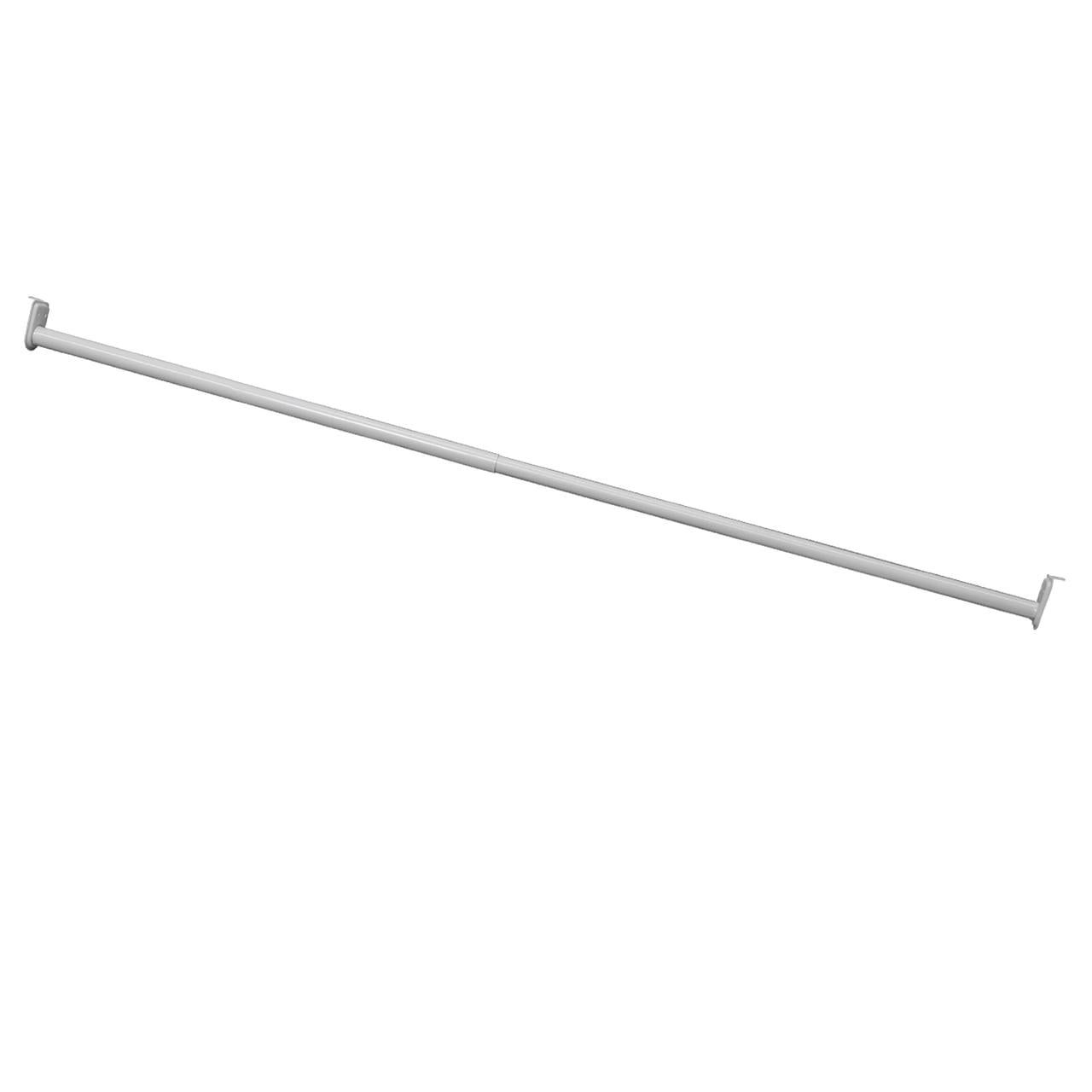 Adjustable 48-72 Inch White Steel Closet Rod